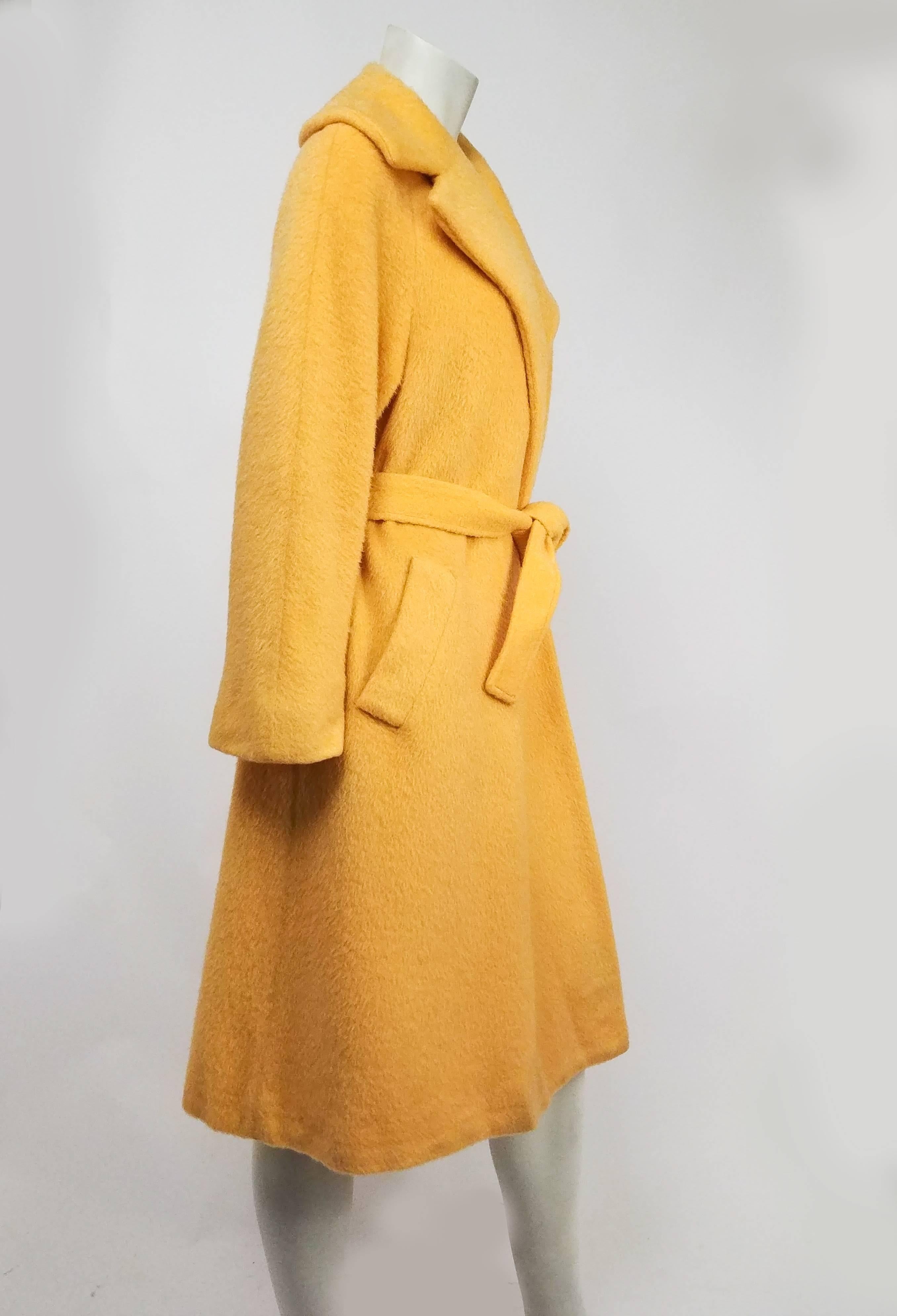 mustard wool coat