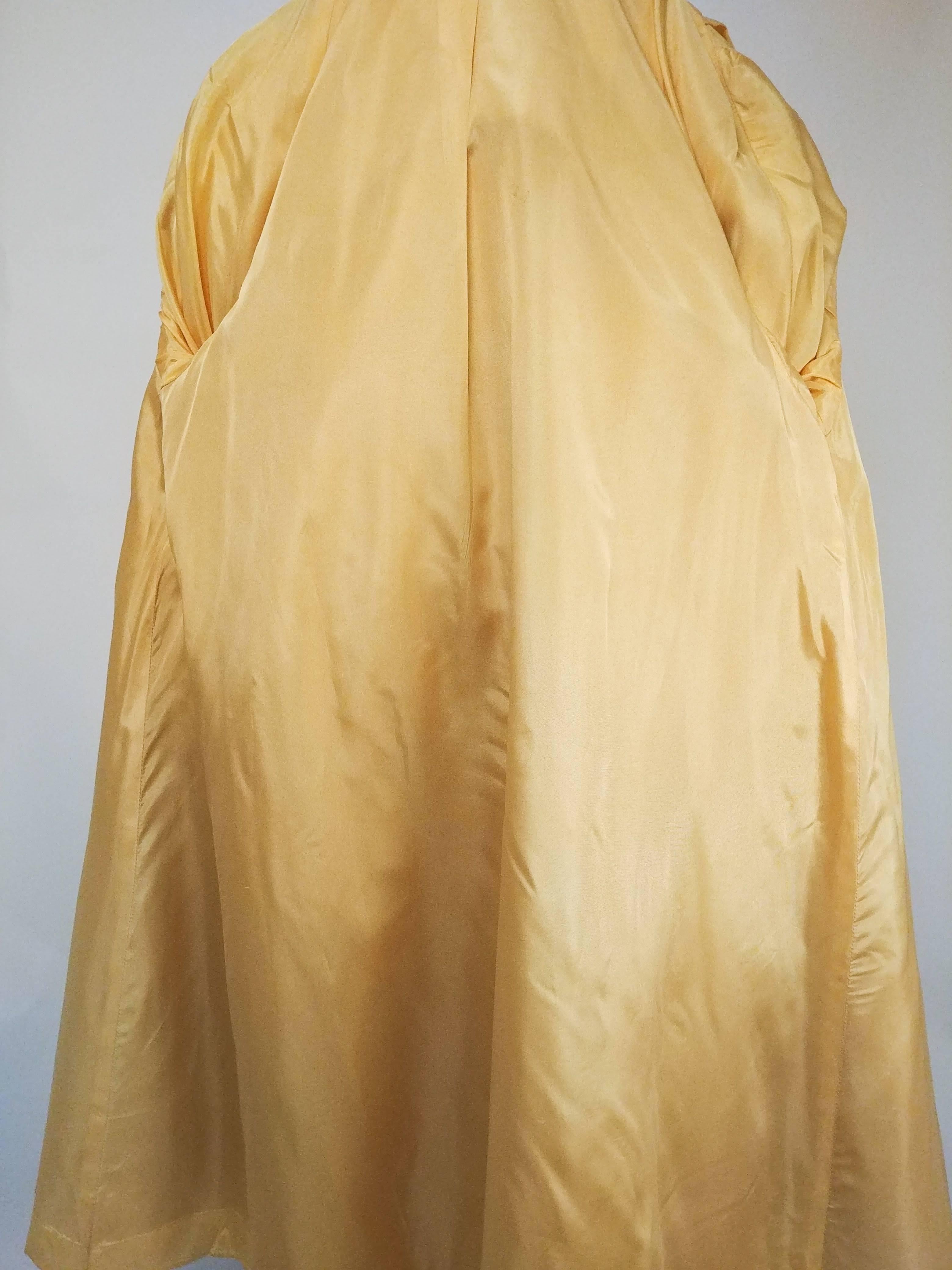 1960s Lilli Ann Buttercup Yellow Wool Coat 1