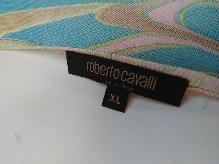 Roberto Cavalli Printed Knit Tank Top For Sale at 1stDibs