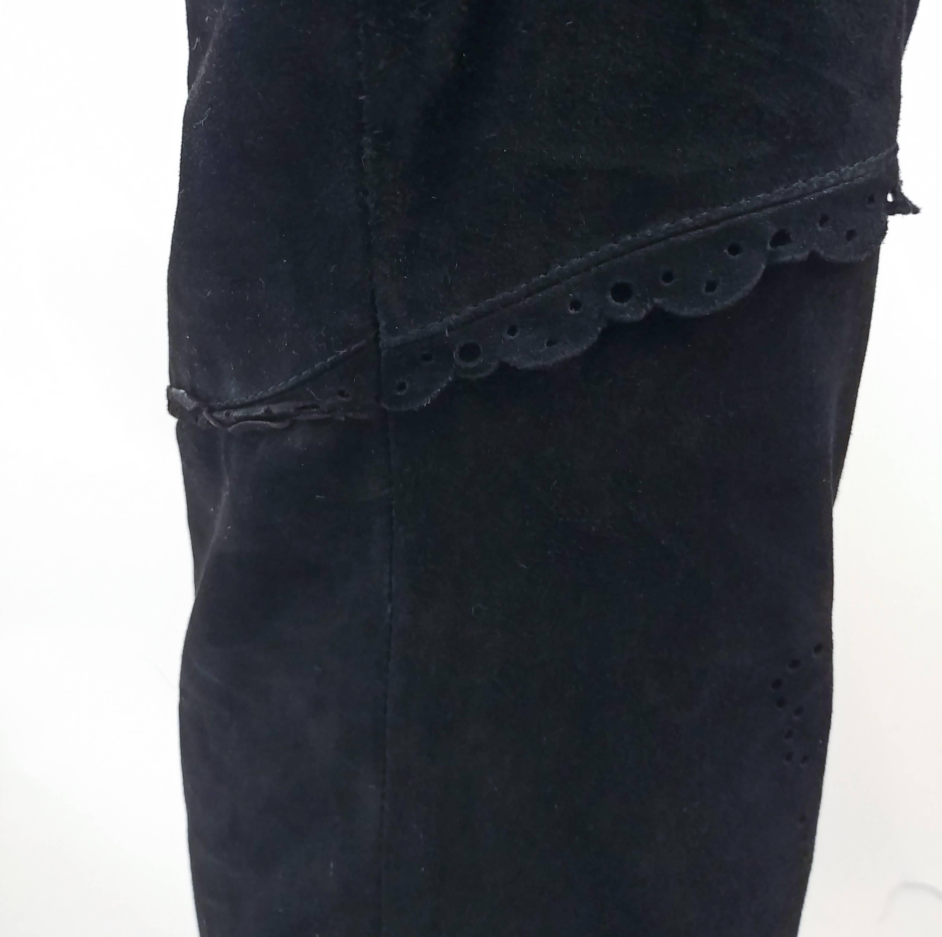 Christian Lacroix Black Suede Pants In Good Condition In San Francisco, CA