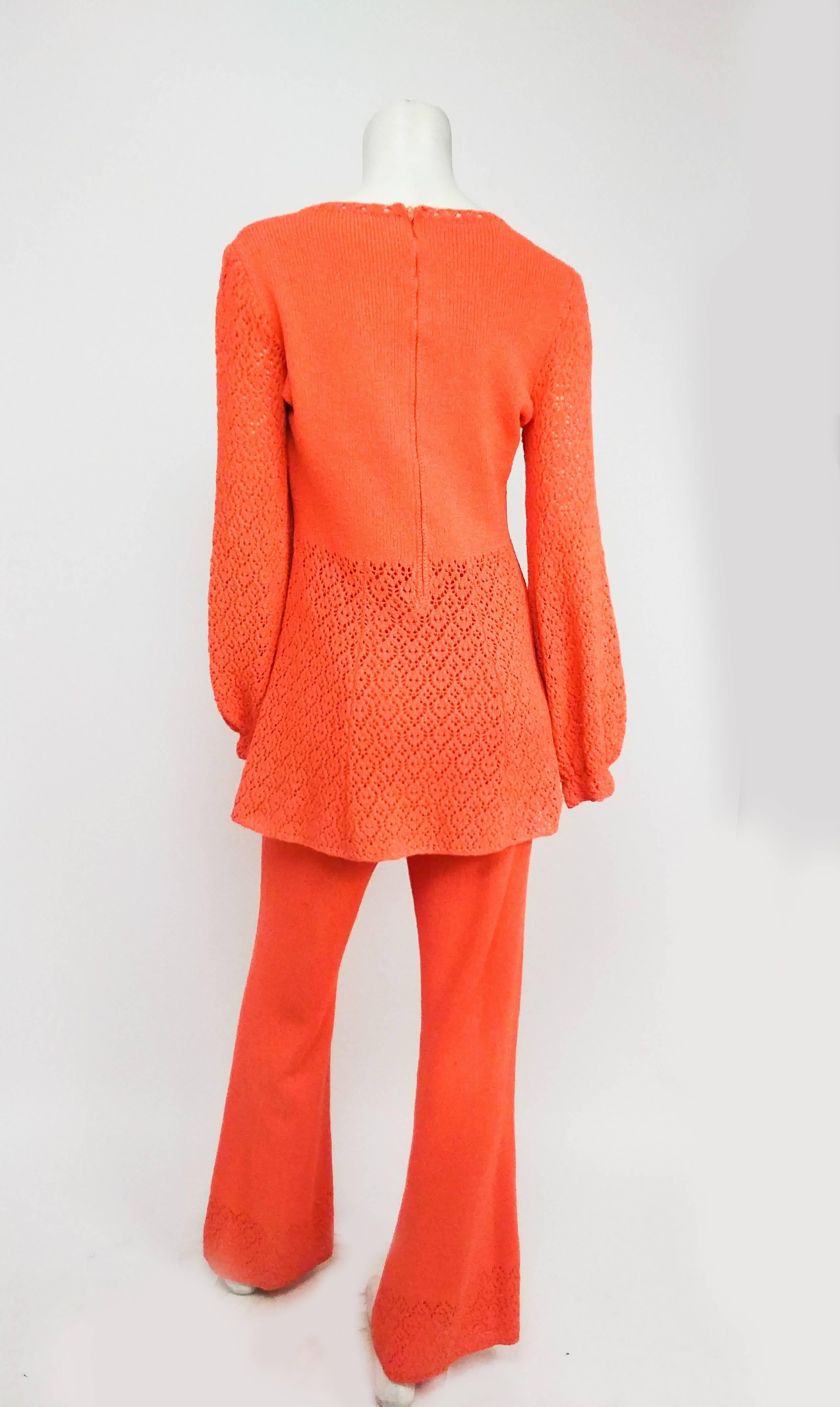 orange crochet set