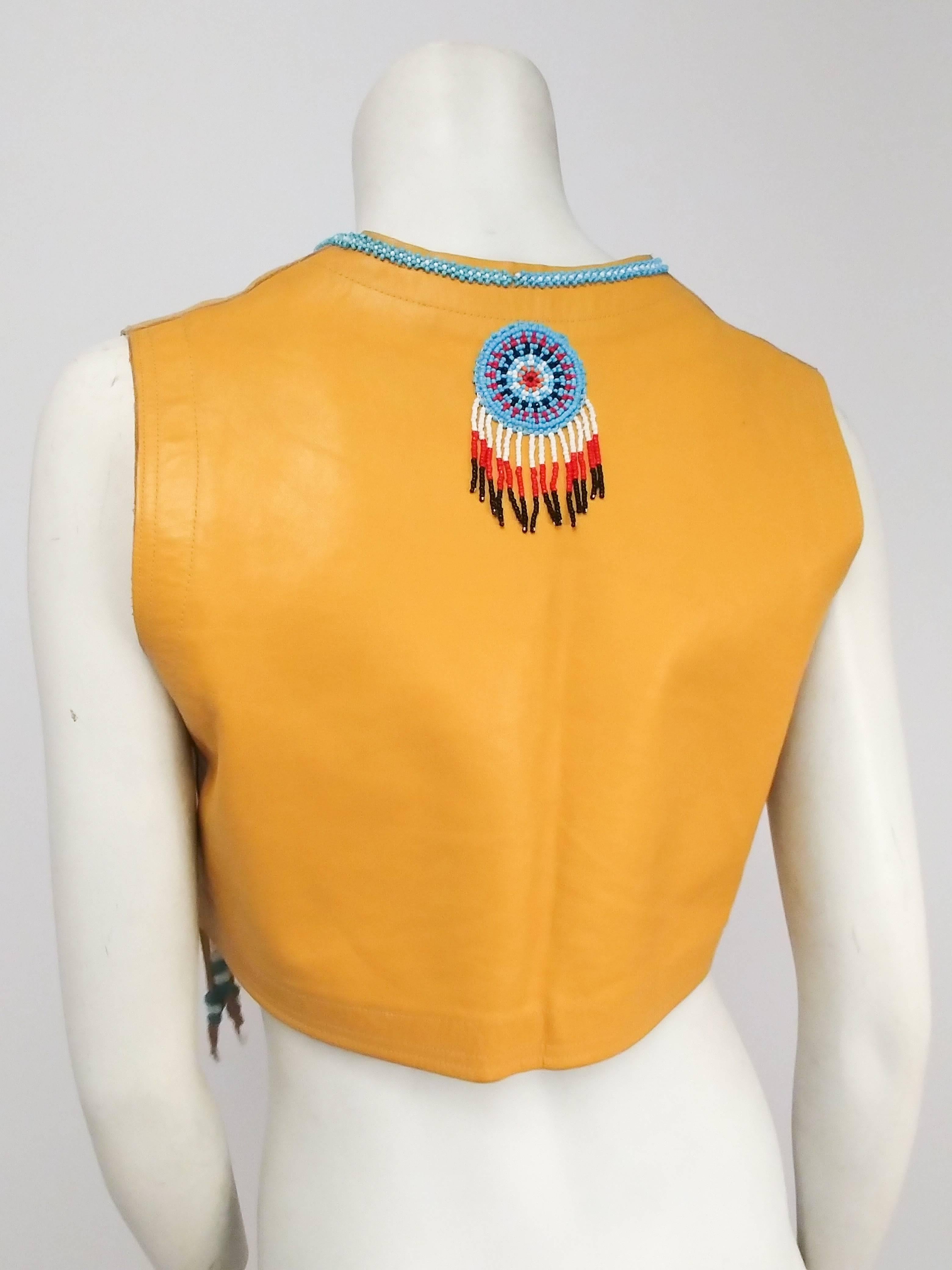 leather hippie vest