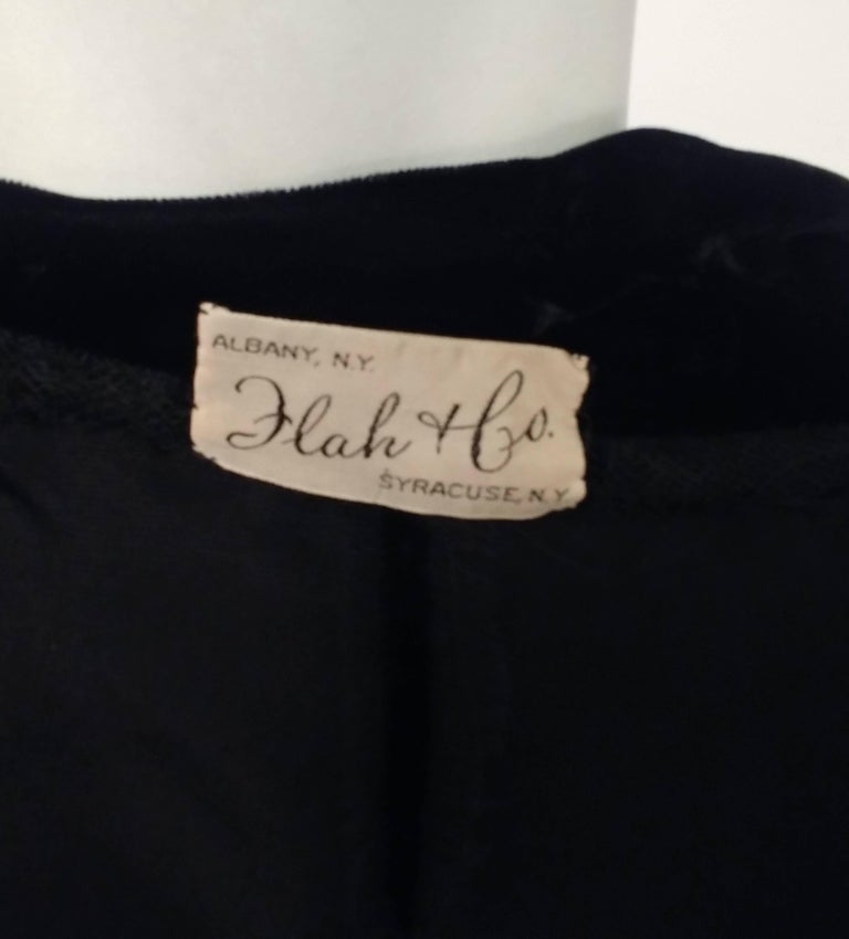 Black Velvet Puff Sleeve Jacket, 1940s For Sale at 1stDibs | puff ...