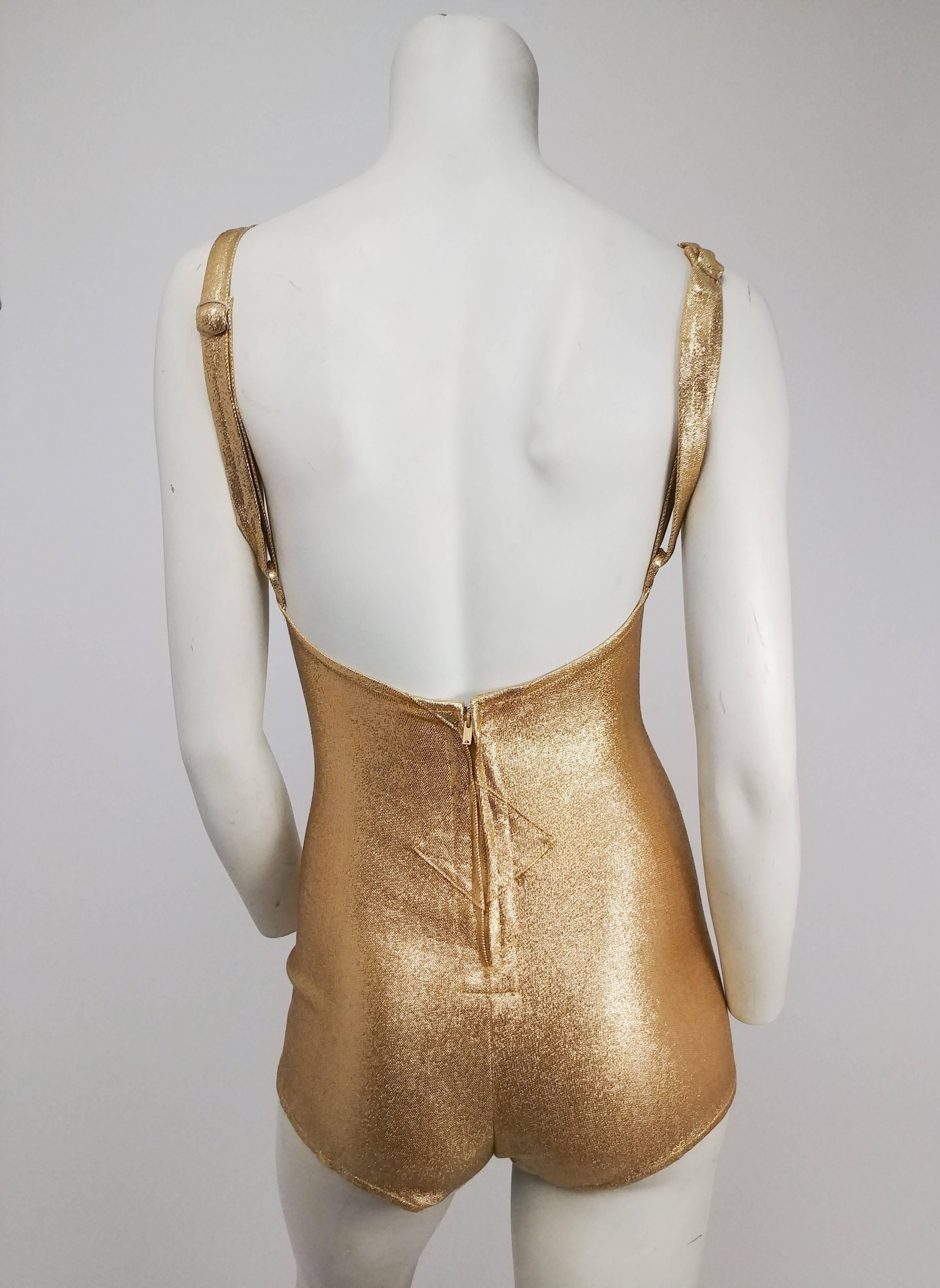 gold lame swimsuit