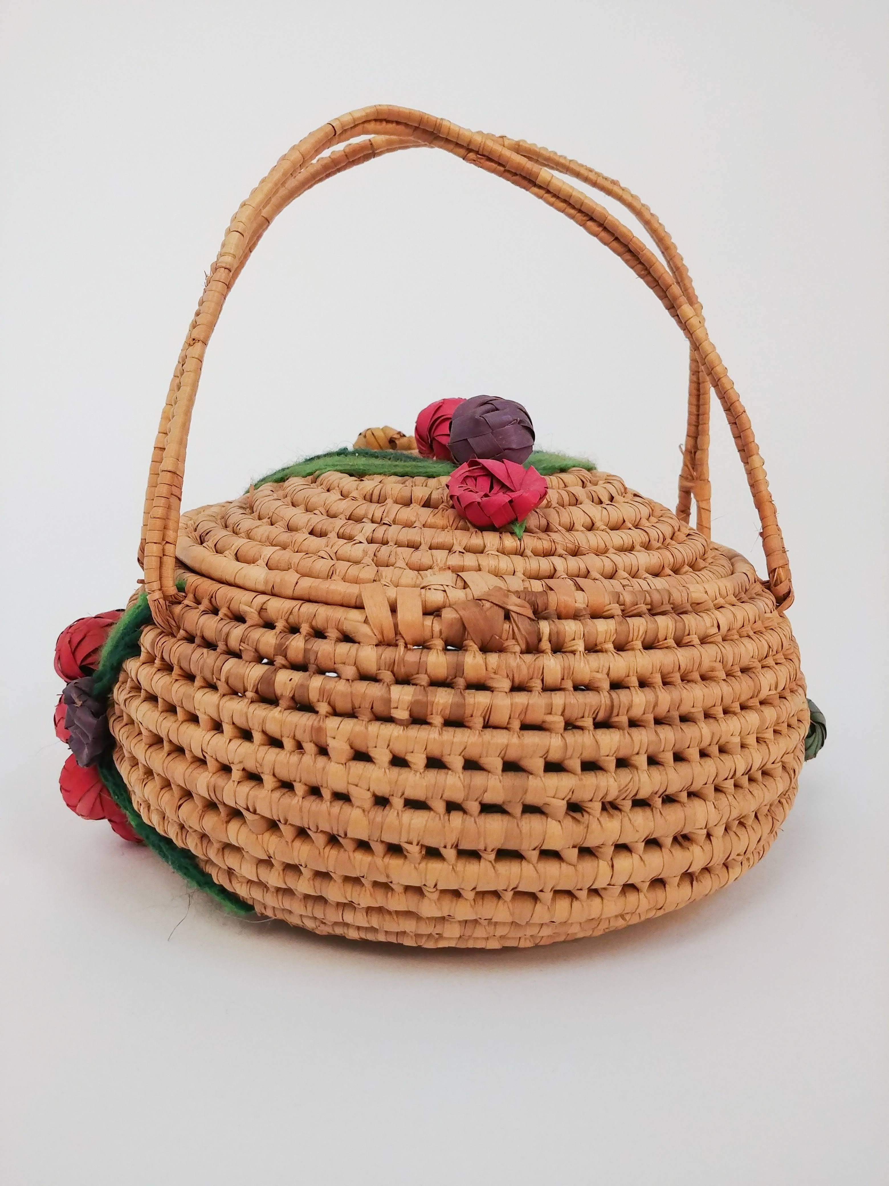 mexican straw purse