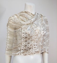 1920s Silver Assuit Shawl