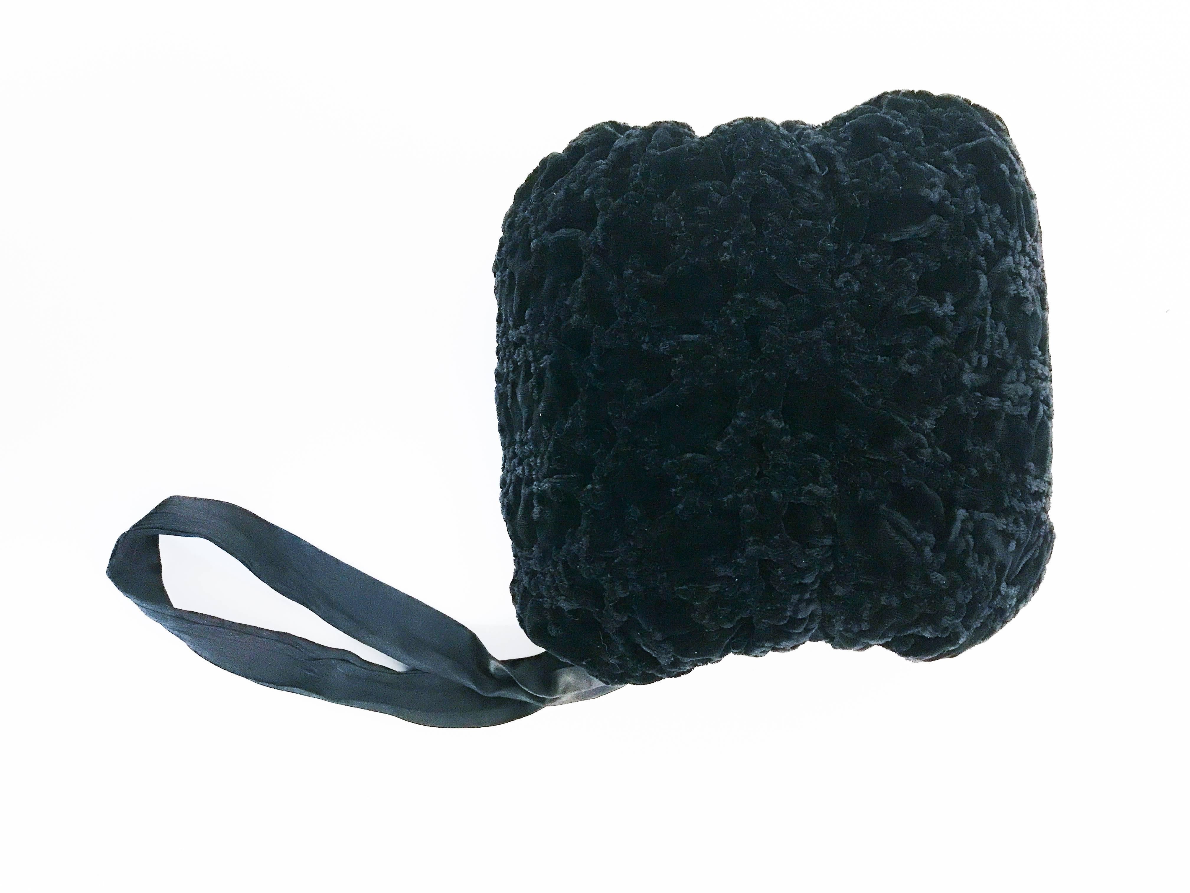 1930s Black Velvet Muff 1