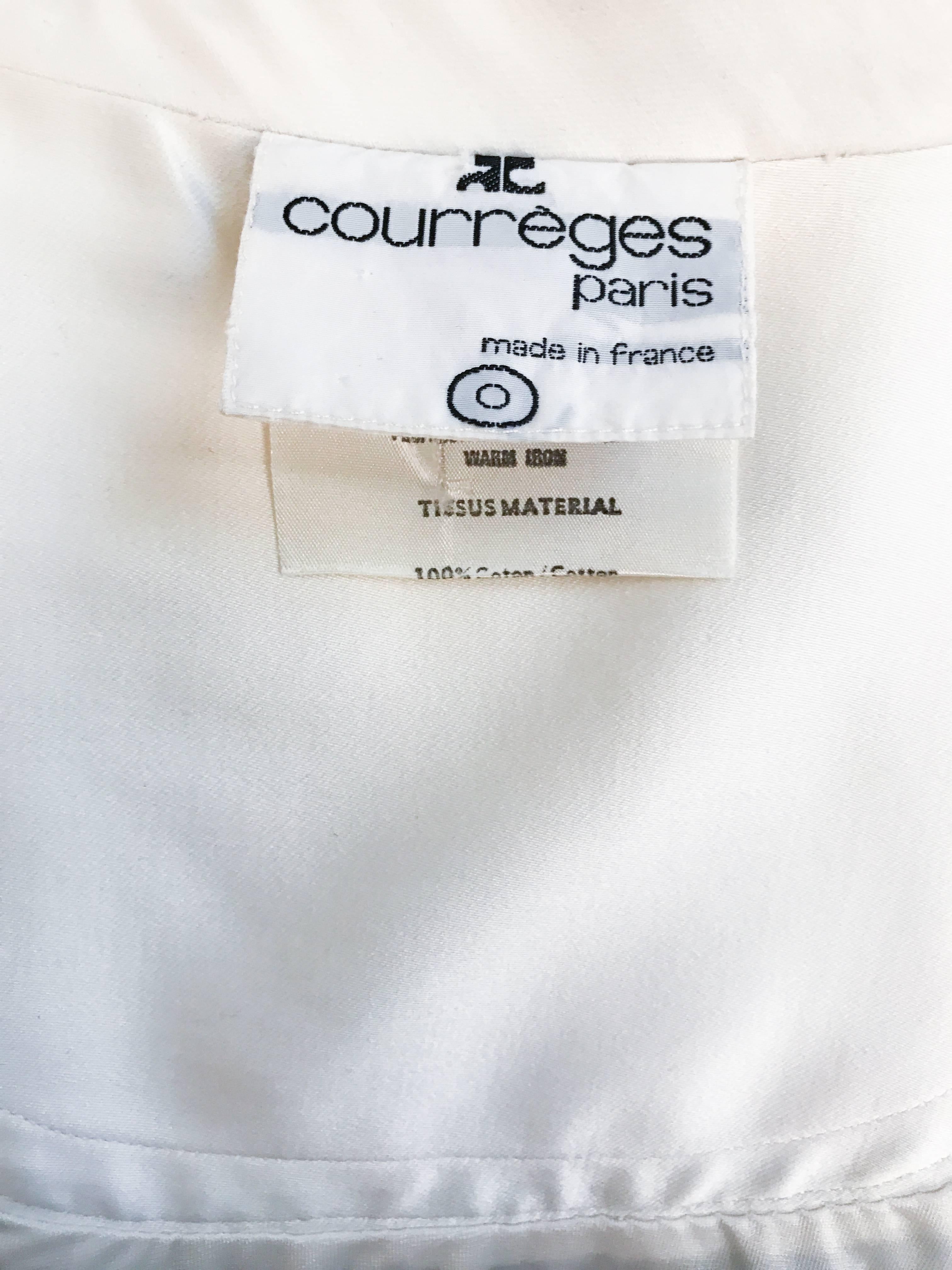 1970s Courréges Sleeveless Dress with Blue Gingham Pattern In Good Condition For Sale In San Francisco, CA
