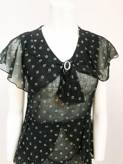 1920 Black Cotton Day Dress