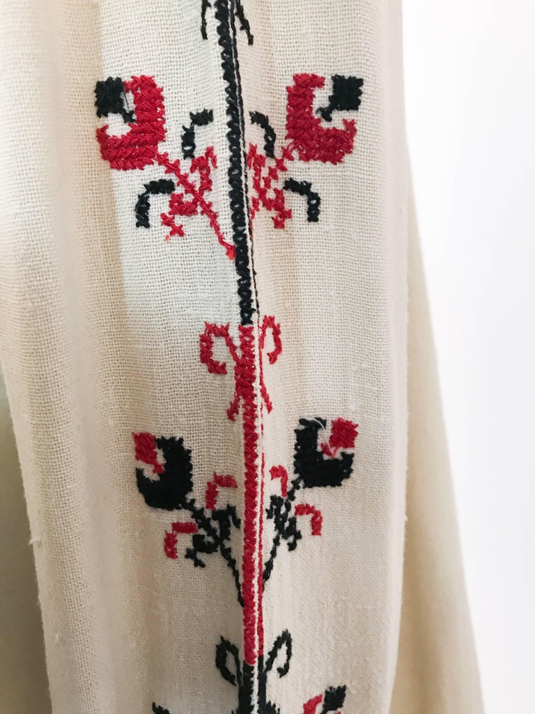 1920s Bohemian Cream Handmade dress For Sale 1