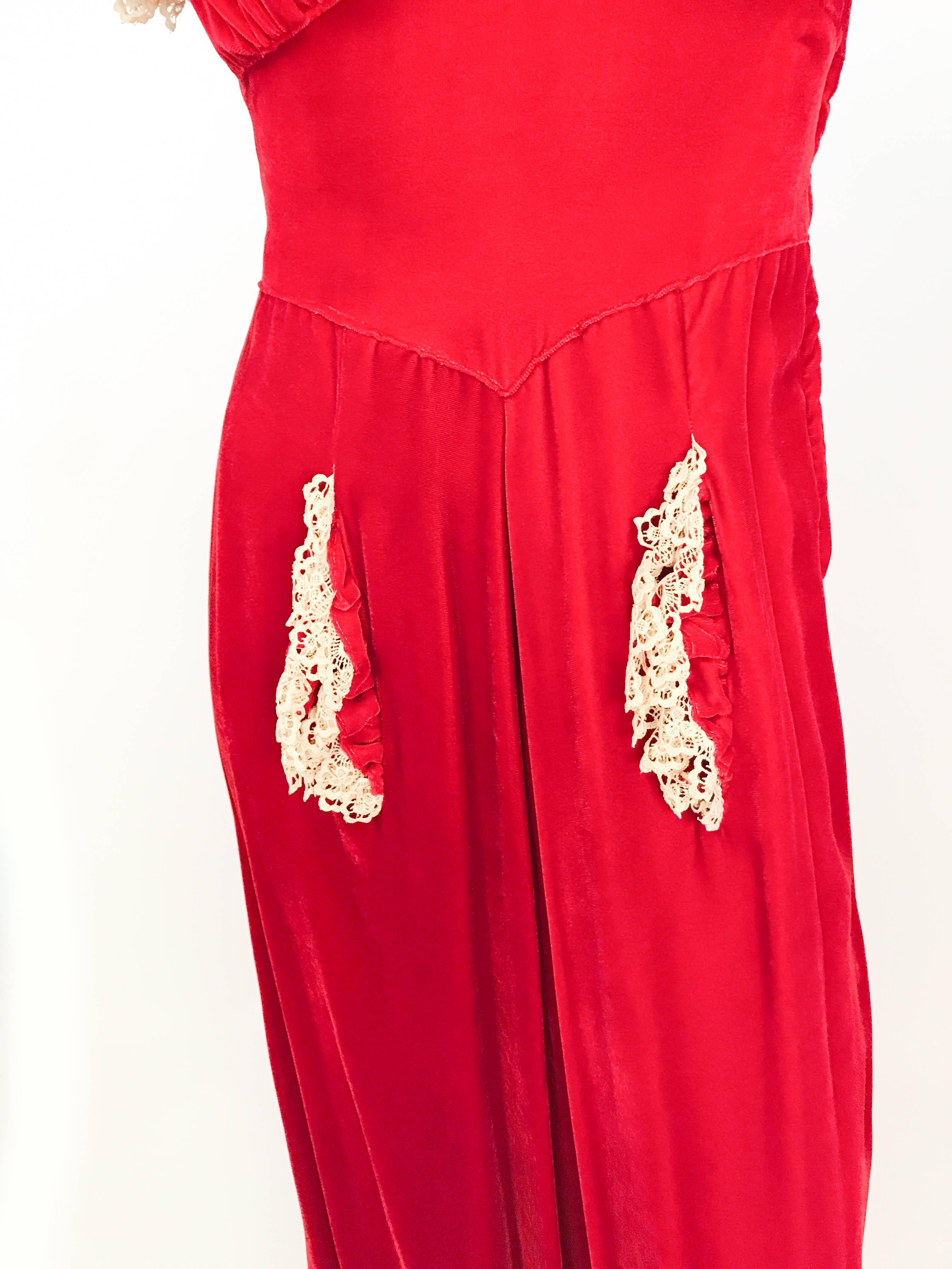 1930s red dress