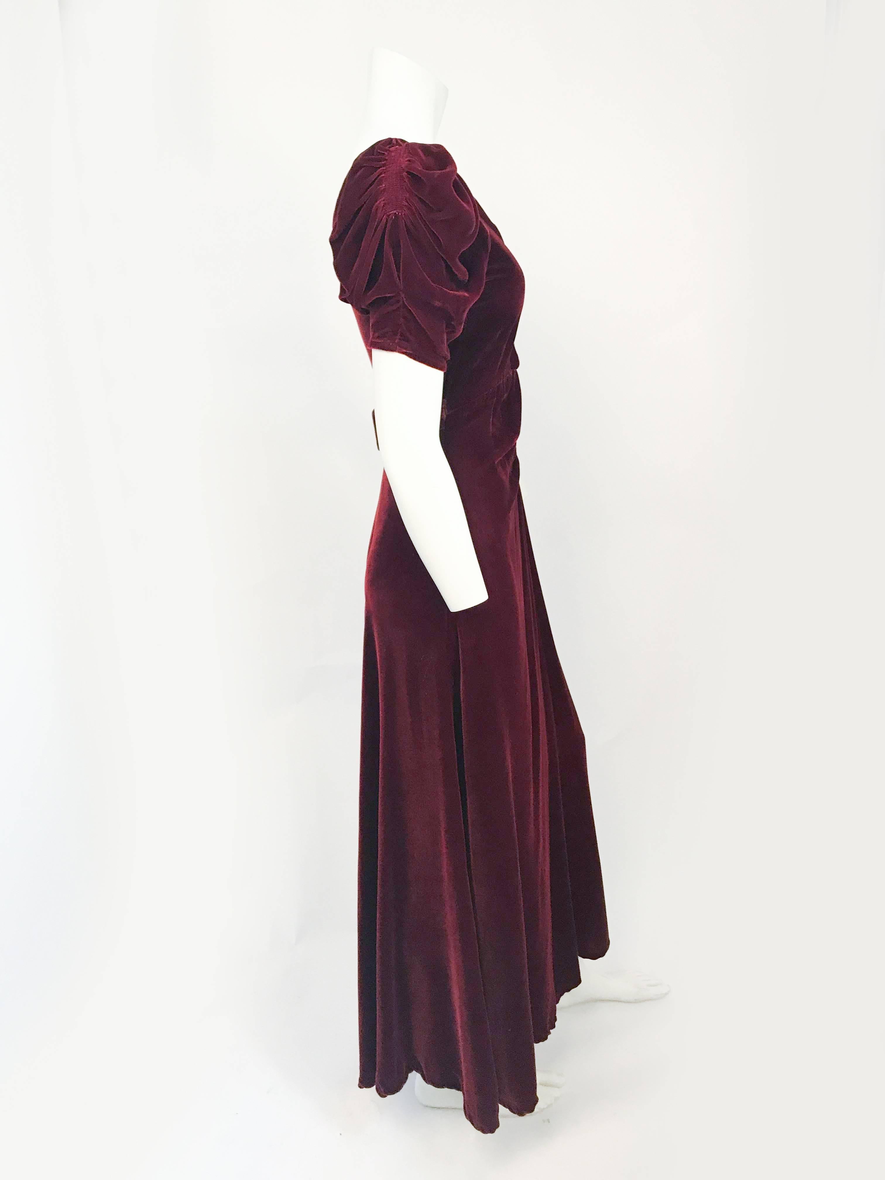 1930s velvet dress