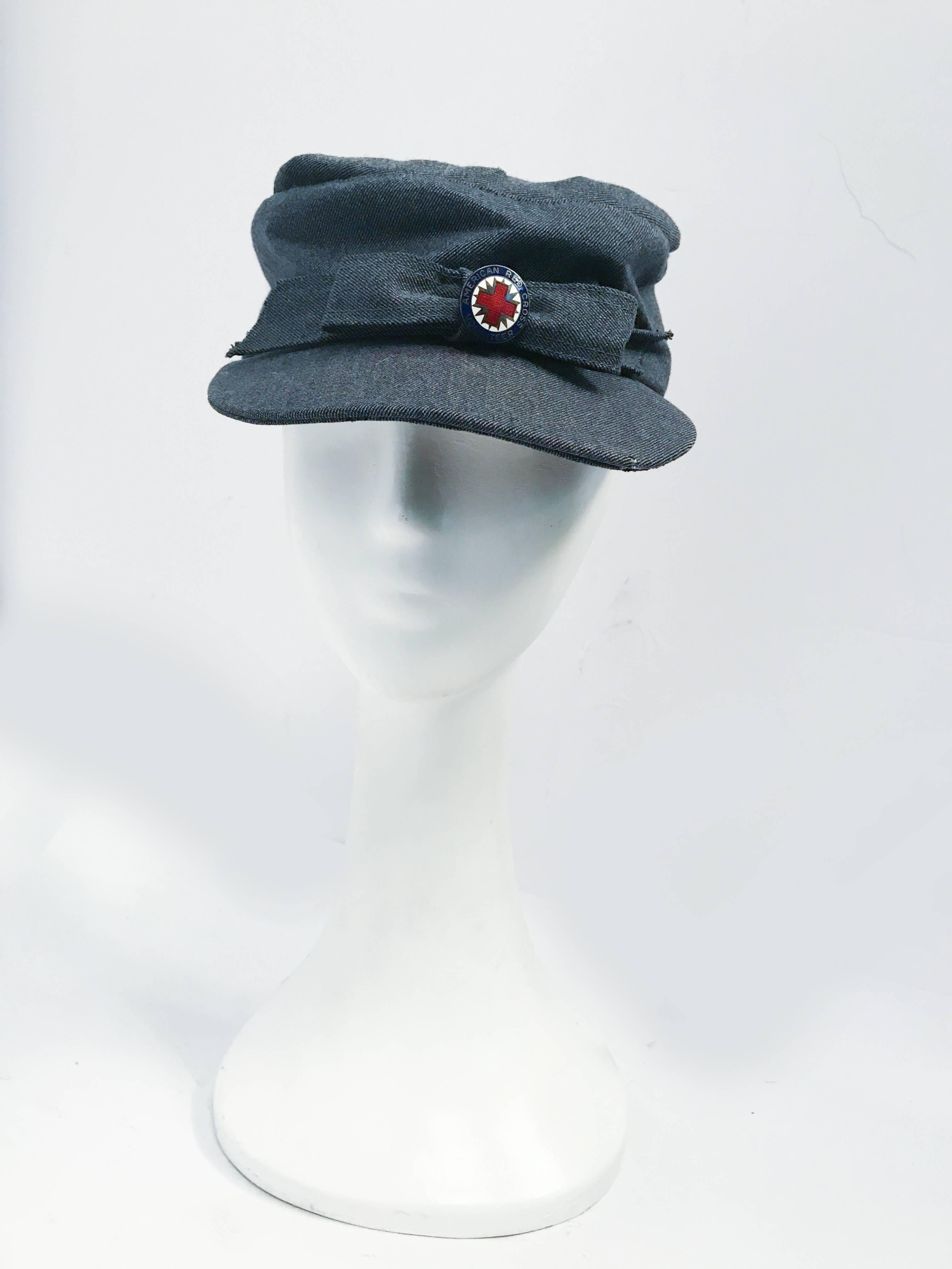 Blue 1940s WWII Red Cross Uniform