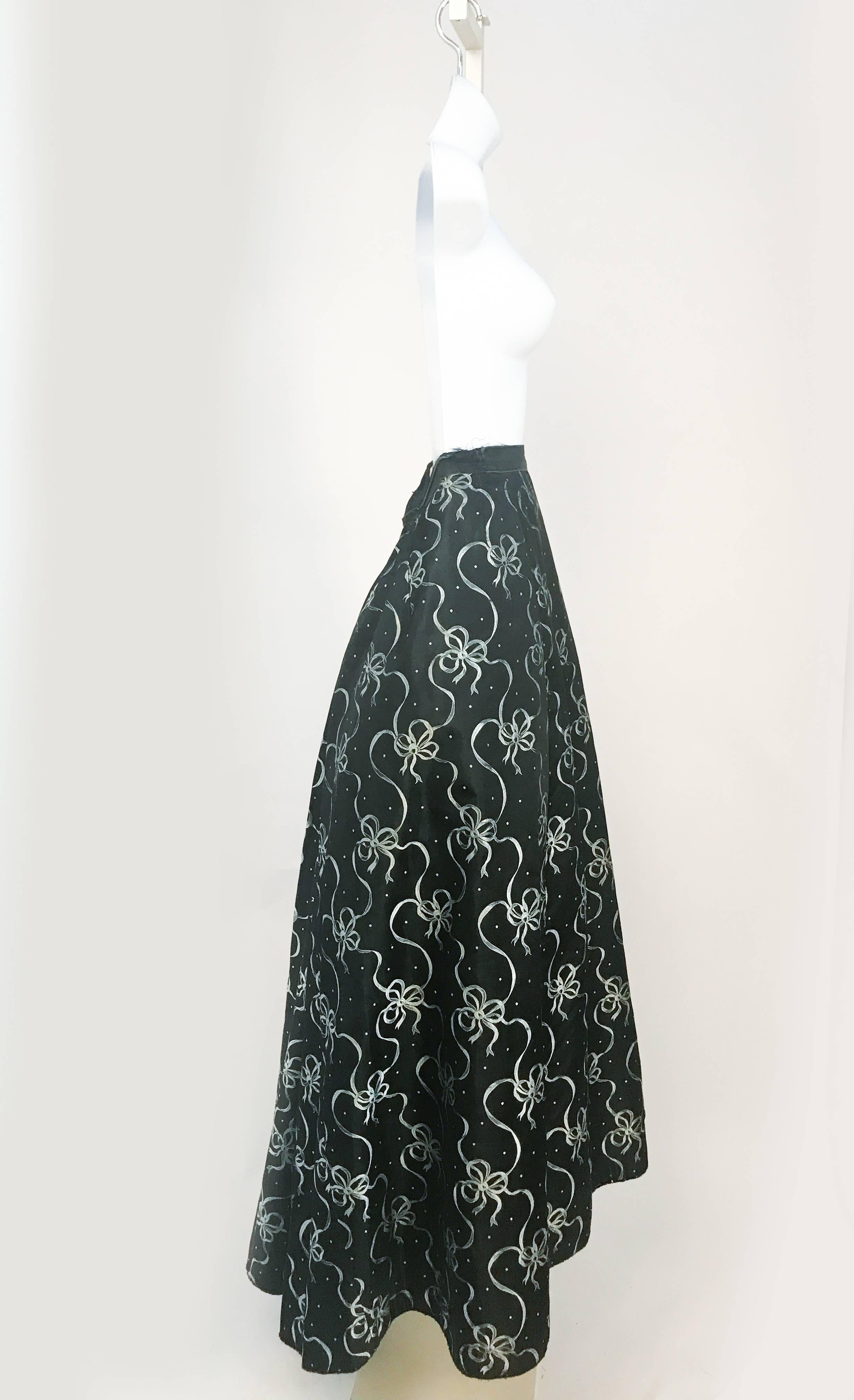 Victorian Jacquard Evening Skirt In Good Condition For Sale In San Francisco, CA