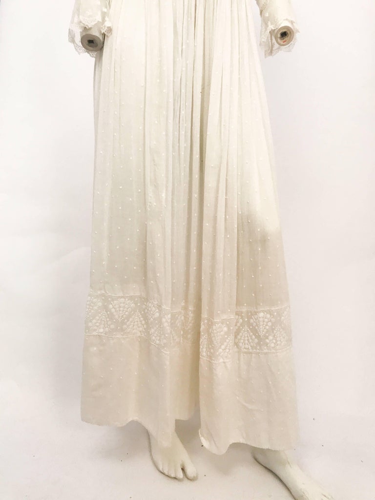Edwardian White Wedding/Lawn Dress with Lace Details at 1stDibs | white ...