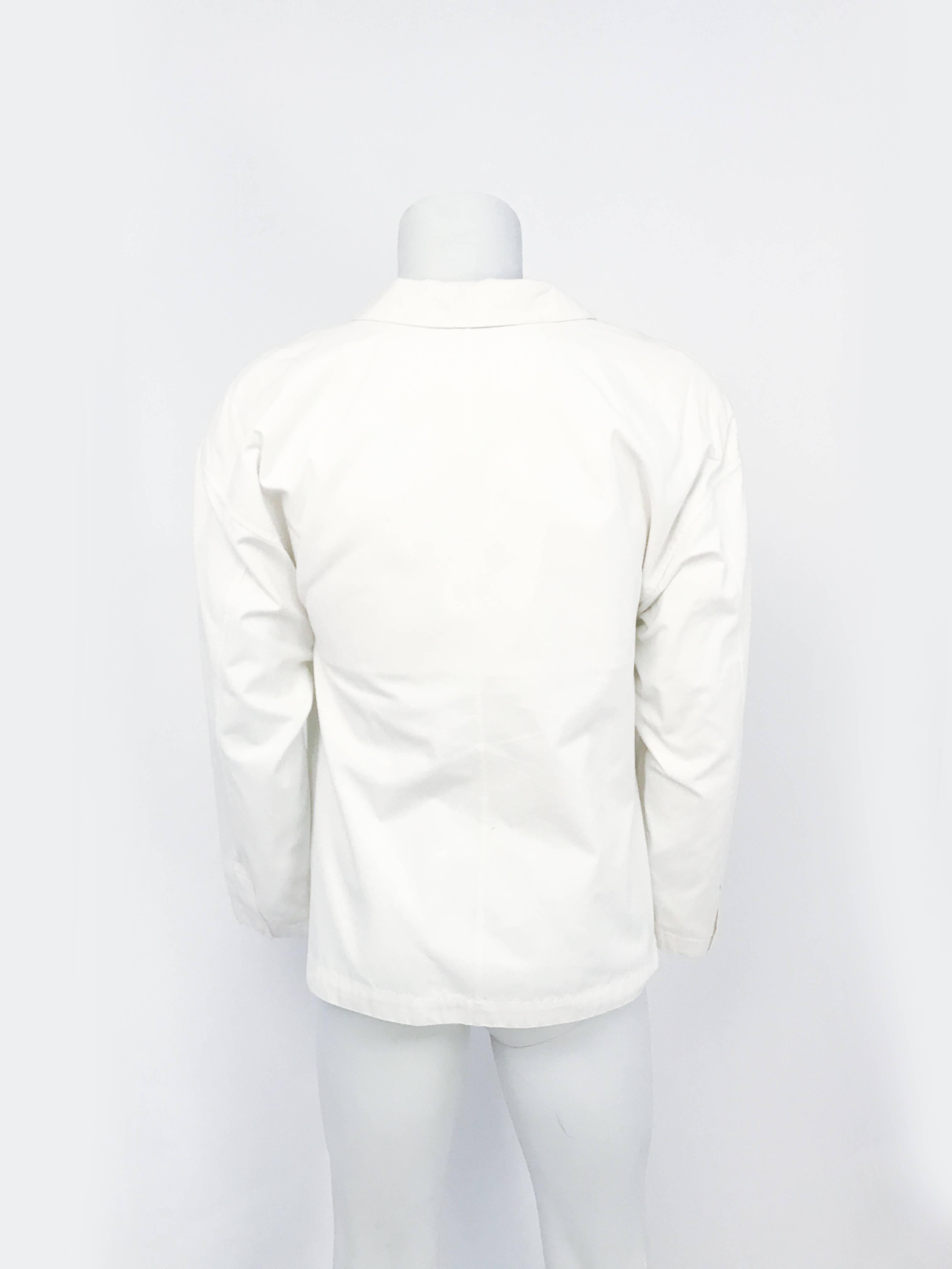 1980er Jean Charles De Castelbajac Weiße Jacke (Grau) im Angebot