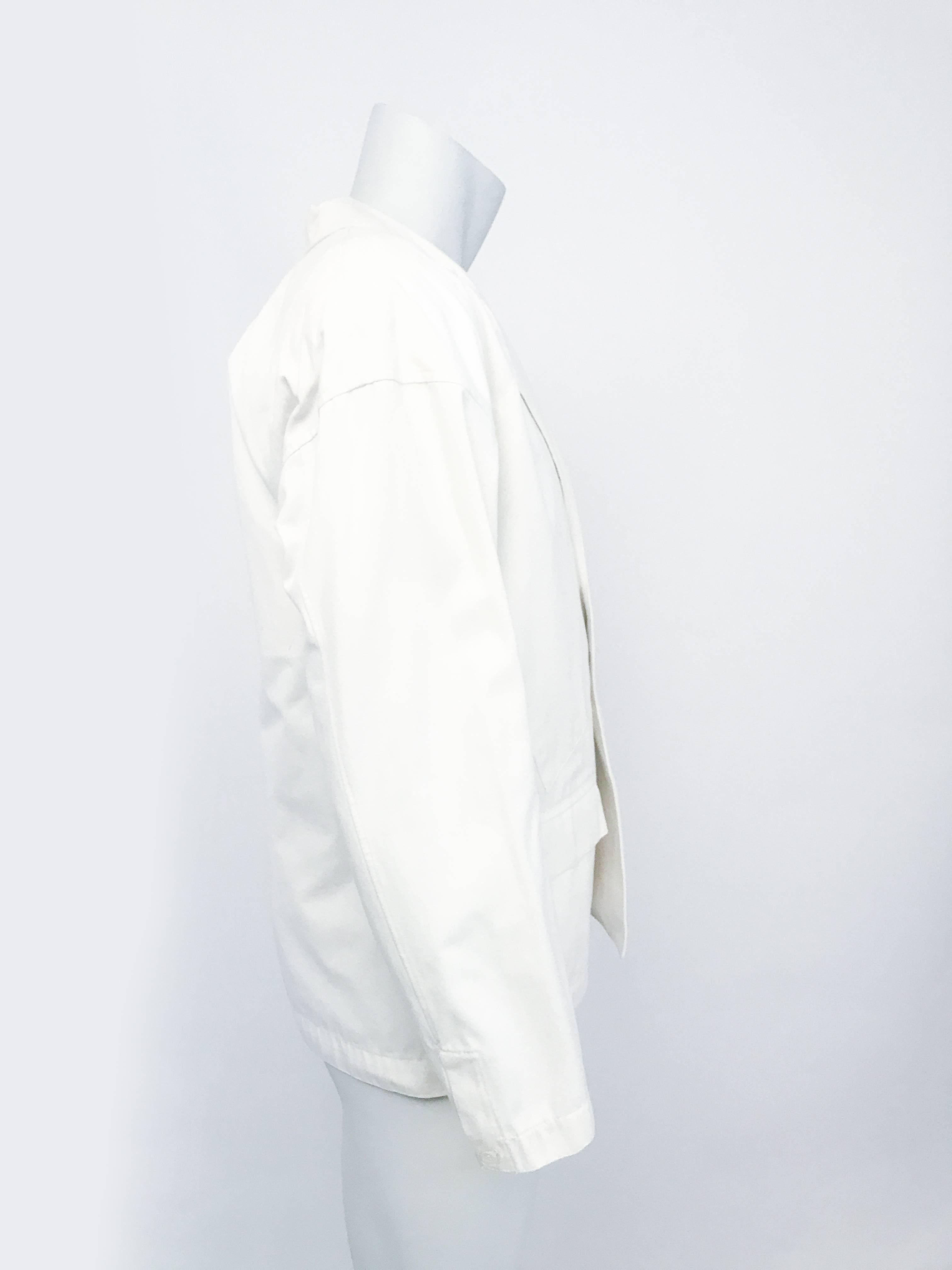 1980s Jean Charles De Castelbajac White Jacket In Good Condition For Sale In San Francisco, CA