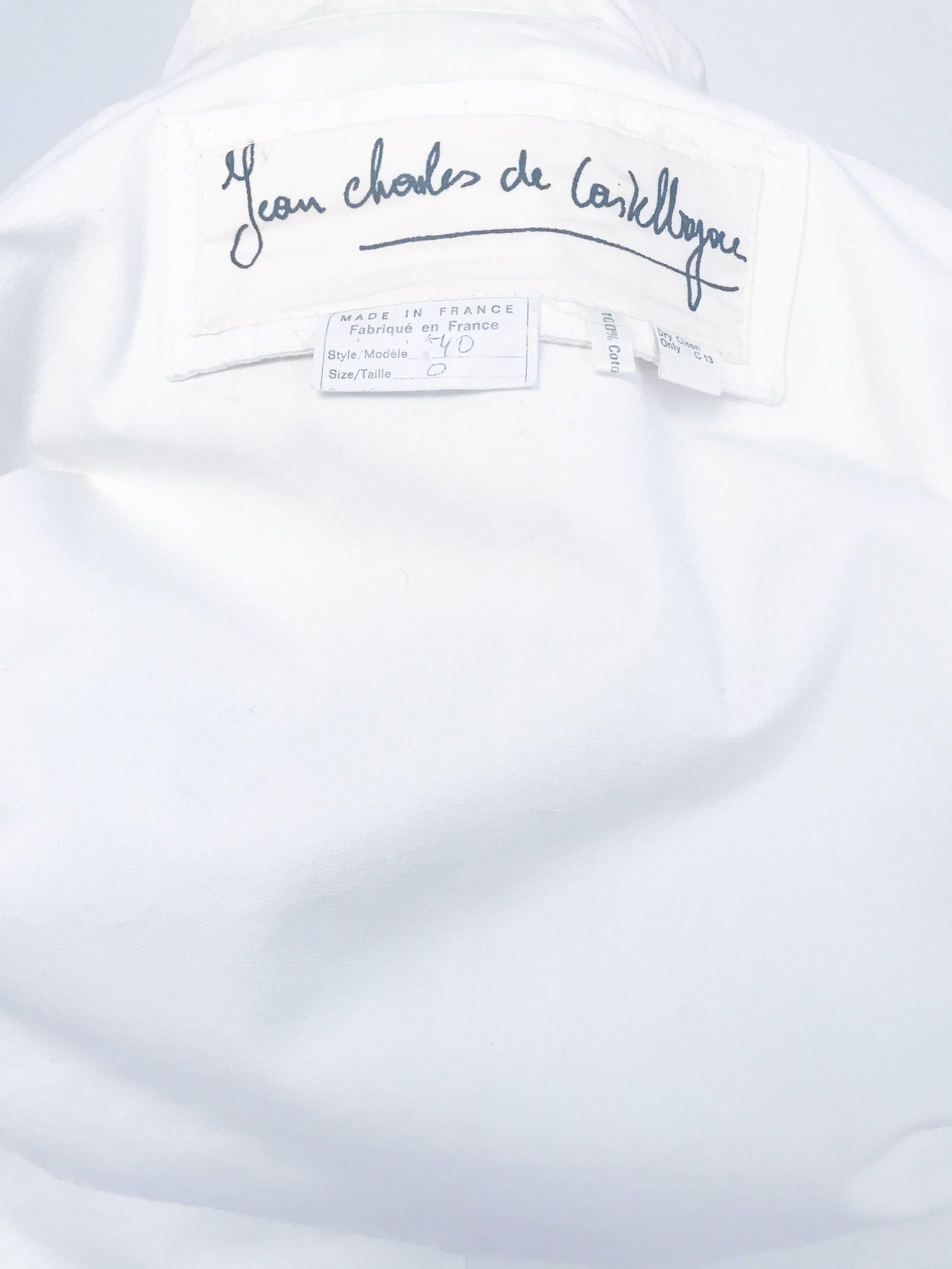 Jean Charles De Castelbajac - Veste blanche des années 1980 en vente 1