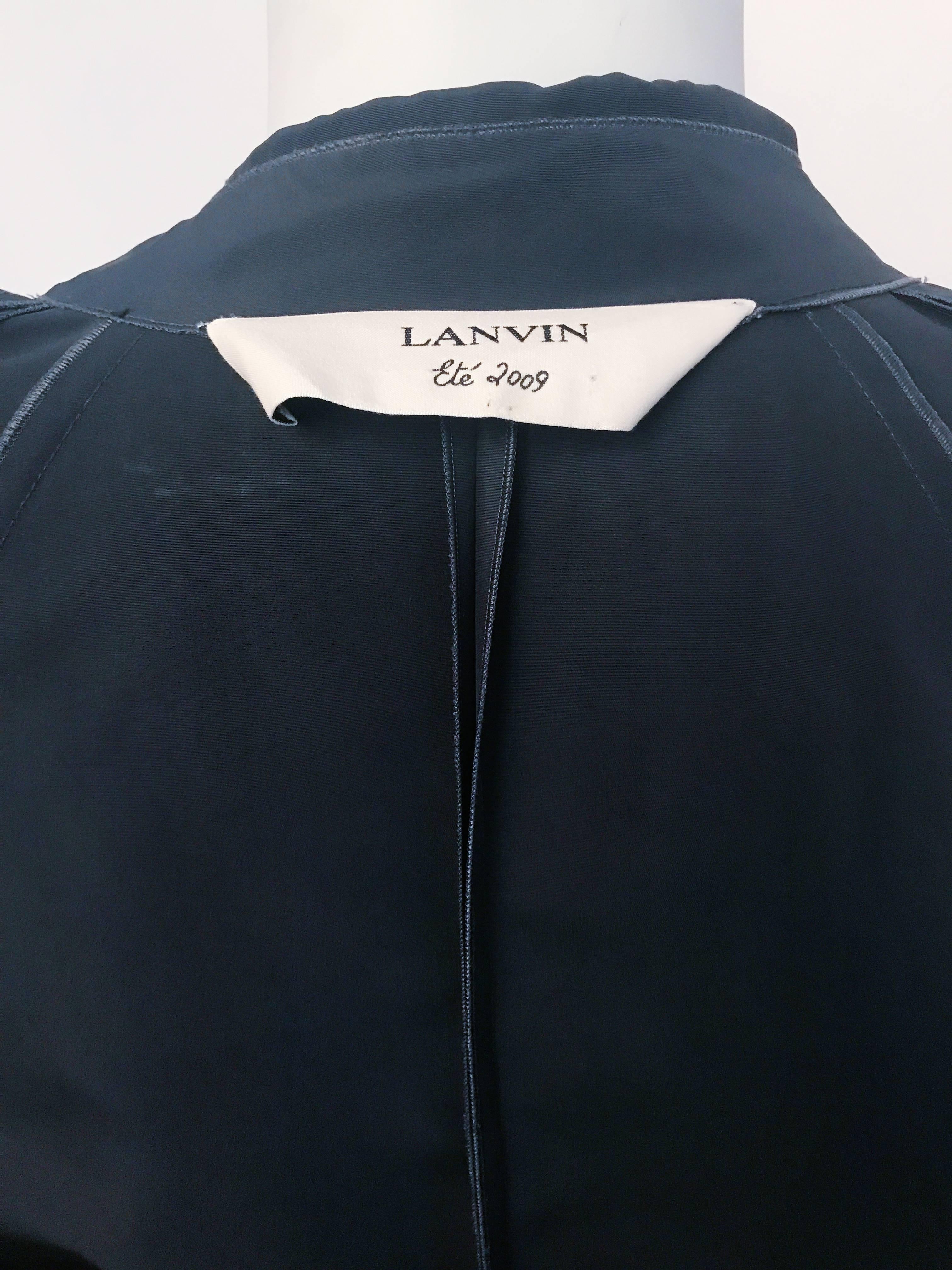 Men's 2000s Lanvin Slate Grey Coat For Sale