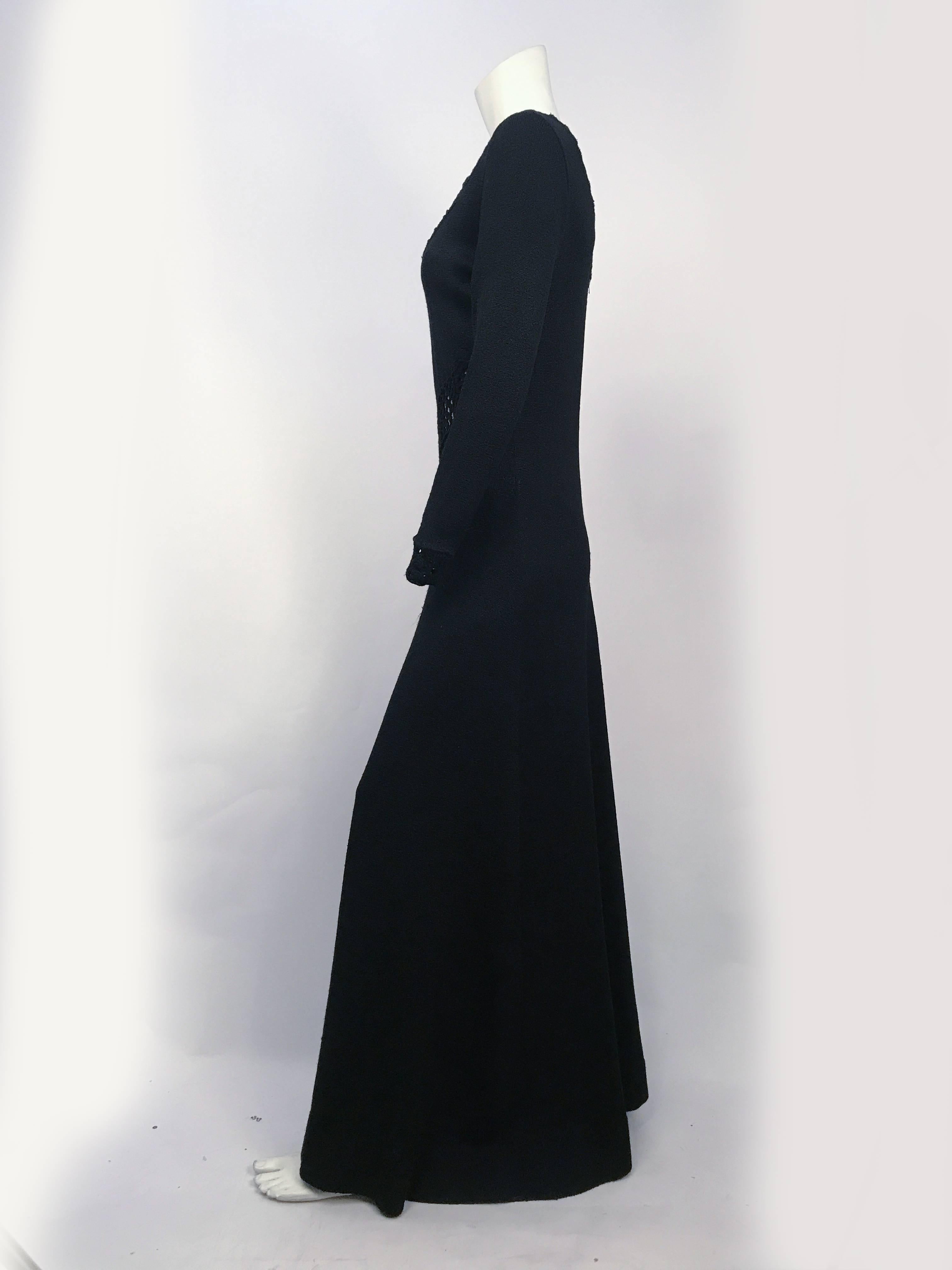 1970s black dress
