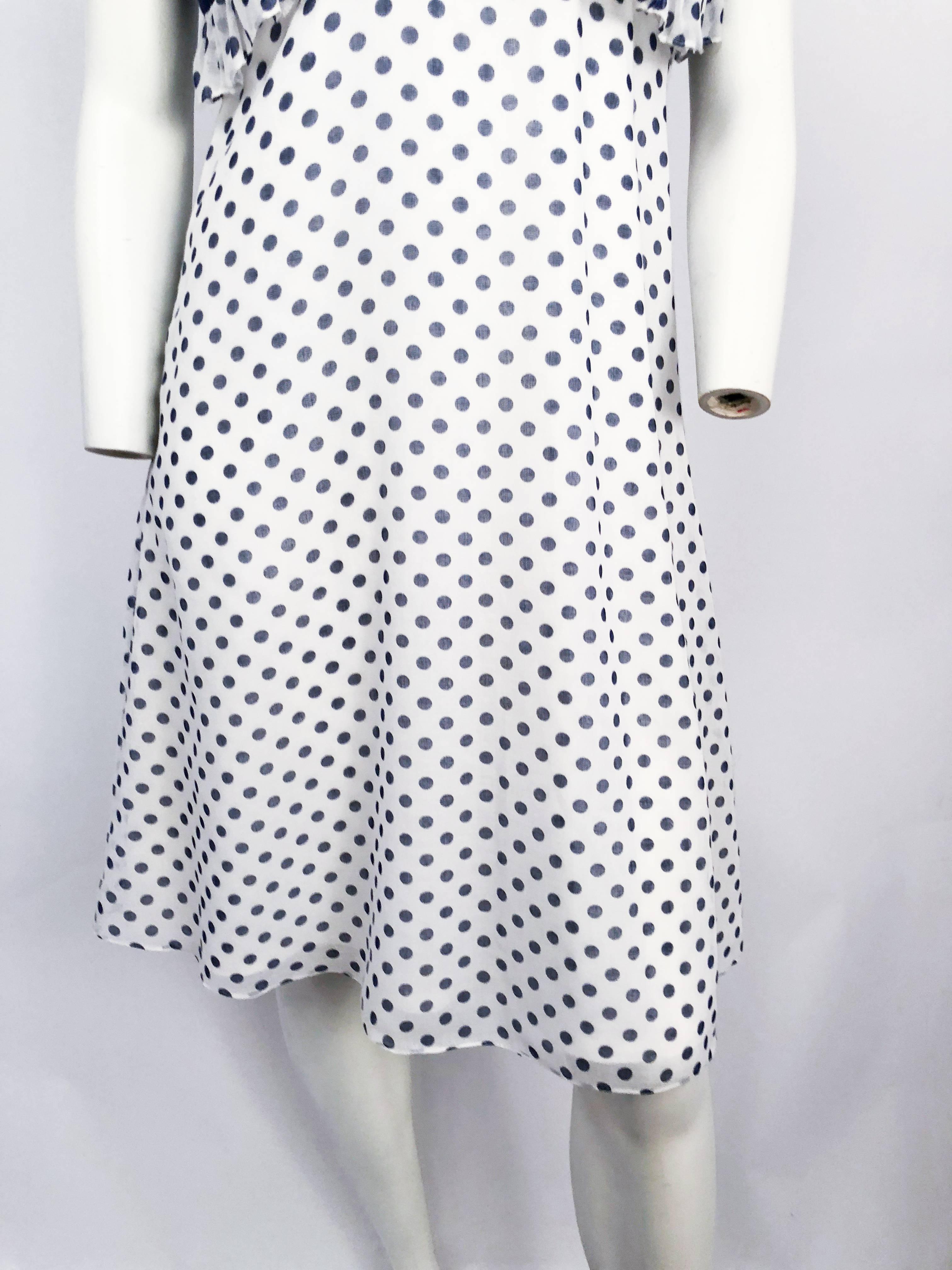1960s Lord and Taylor Blue and White Polkadot Dress With Bolero For ...