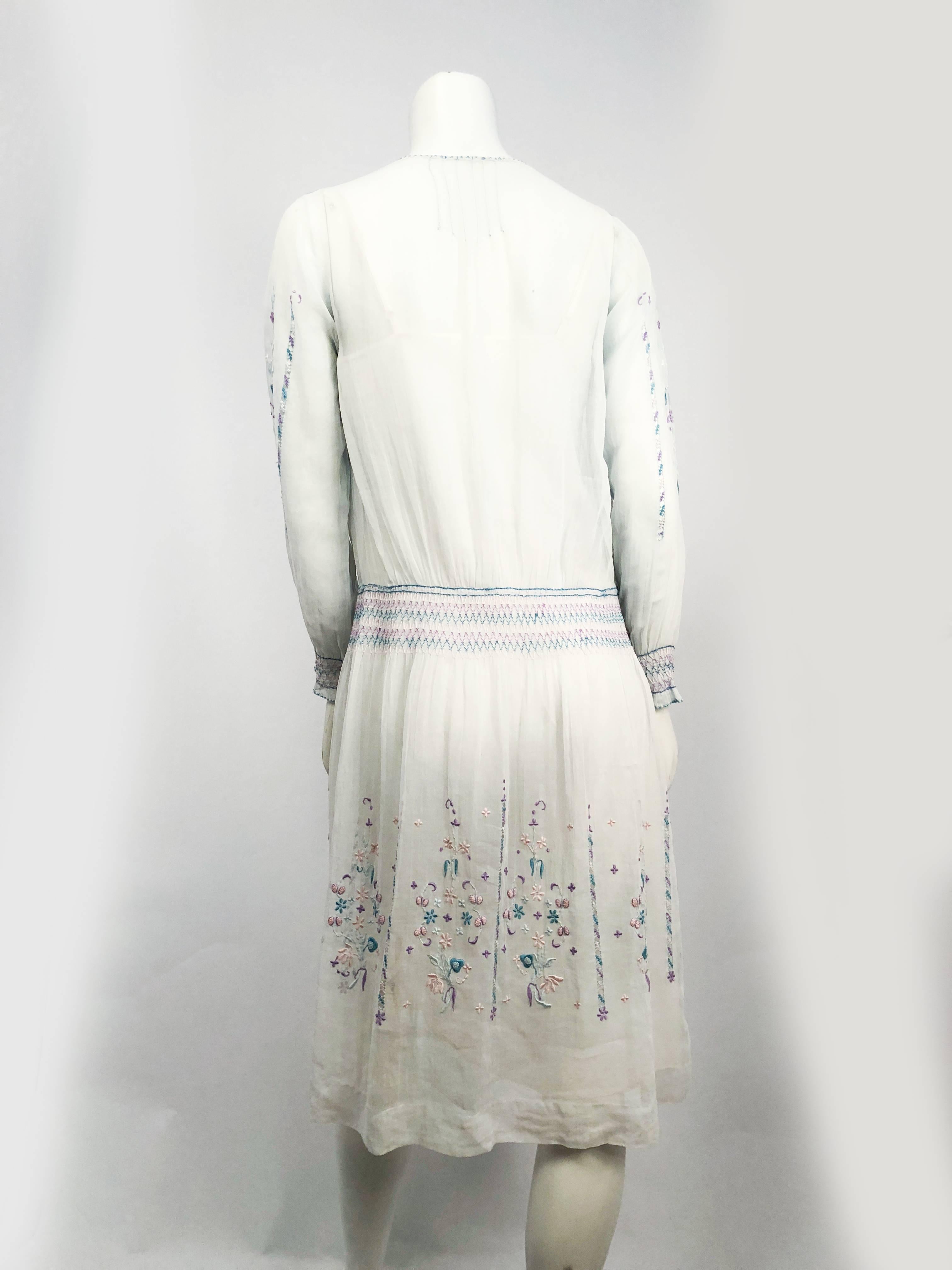 1920s white dress
