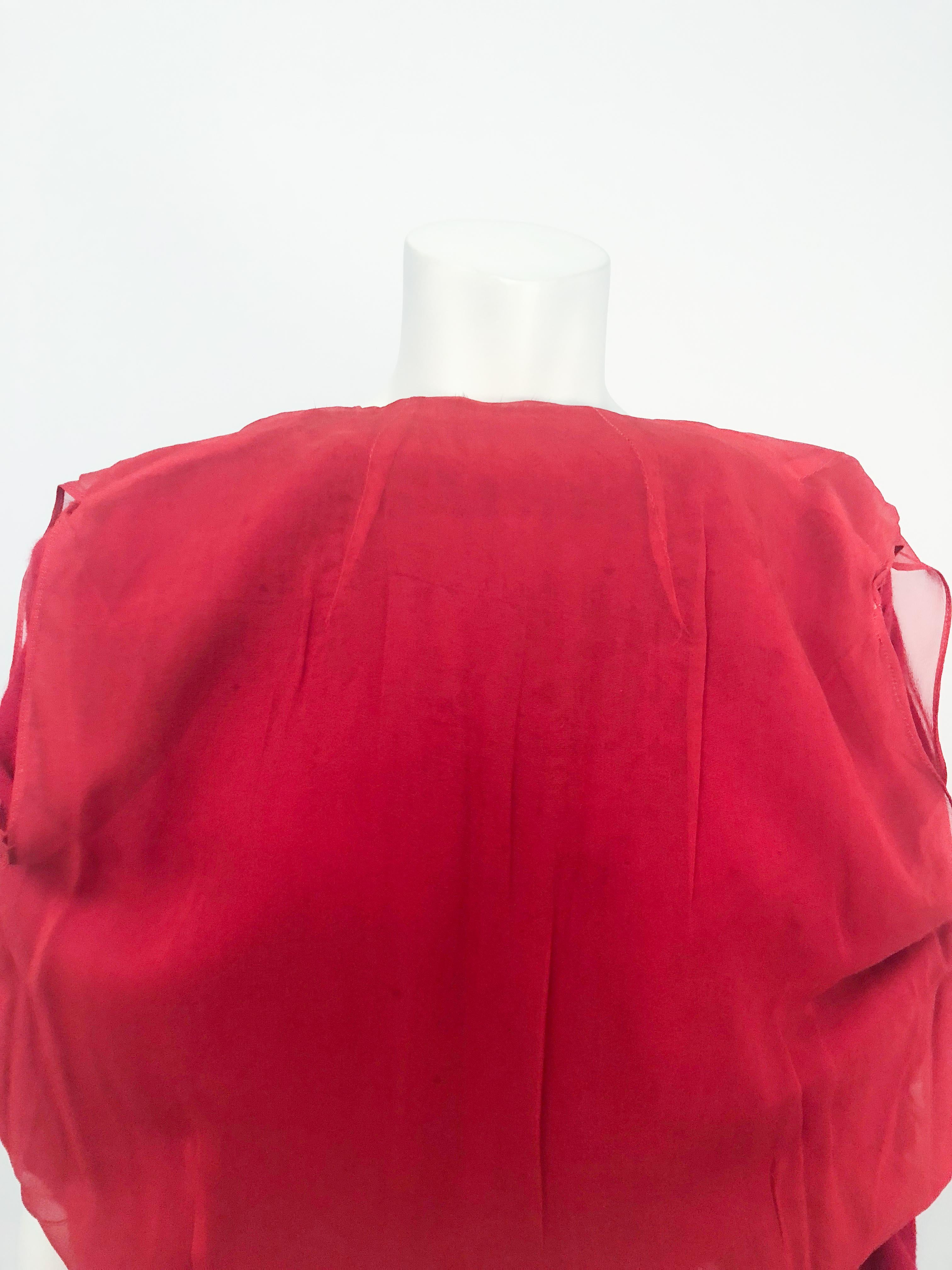 1950s Beth Fritz Red Cashmere Cardigan 2