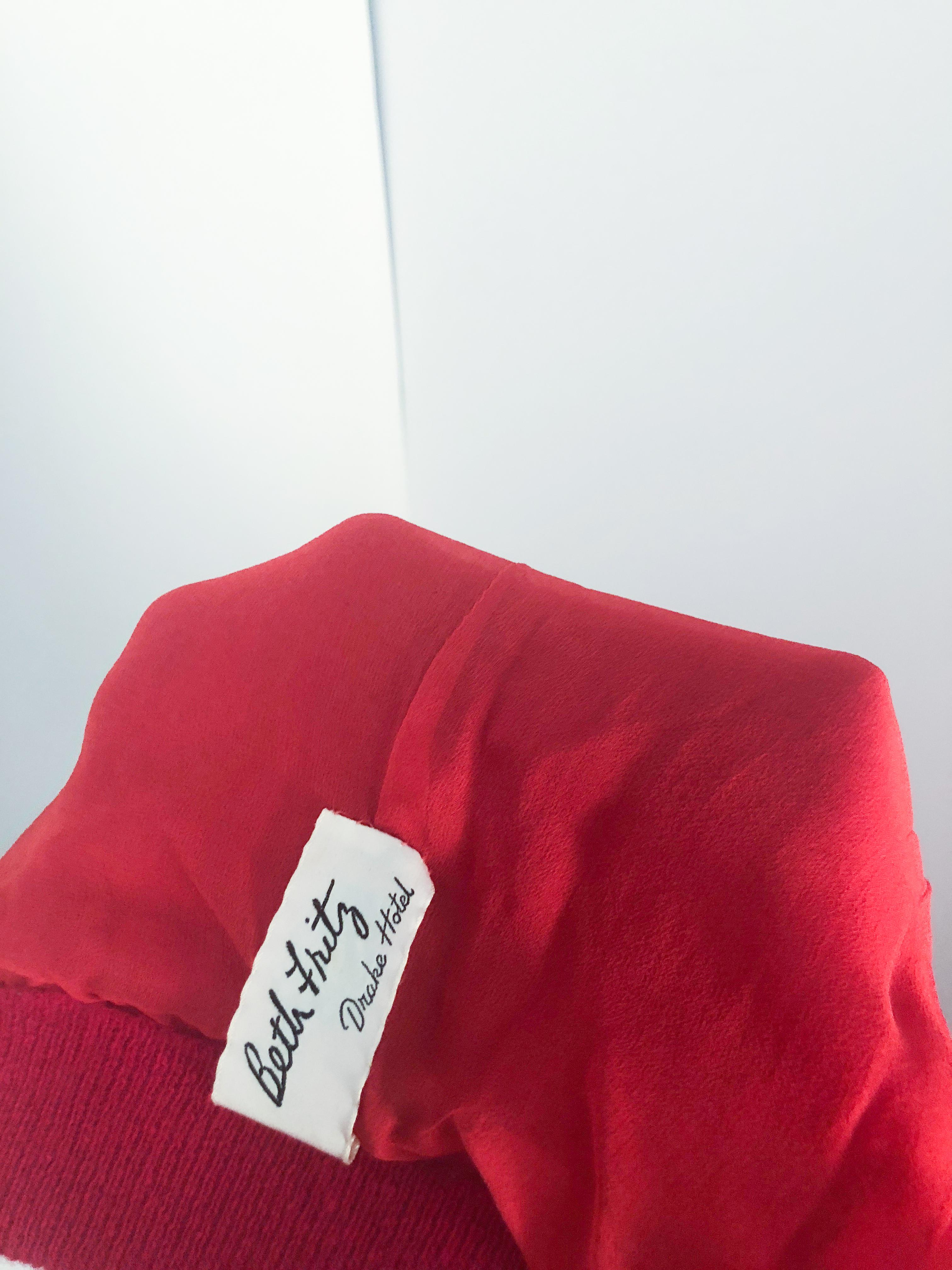 1950s Beth Fritz Red Cashmere Cardigan 3