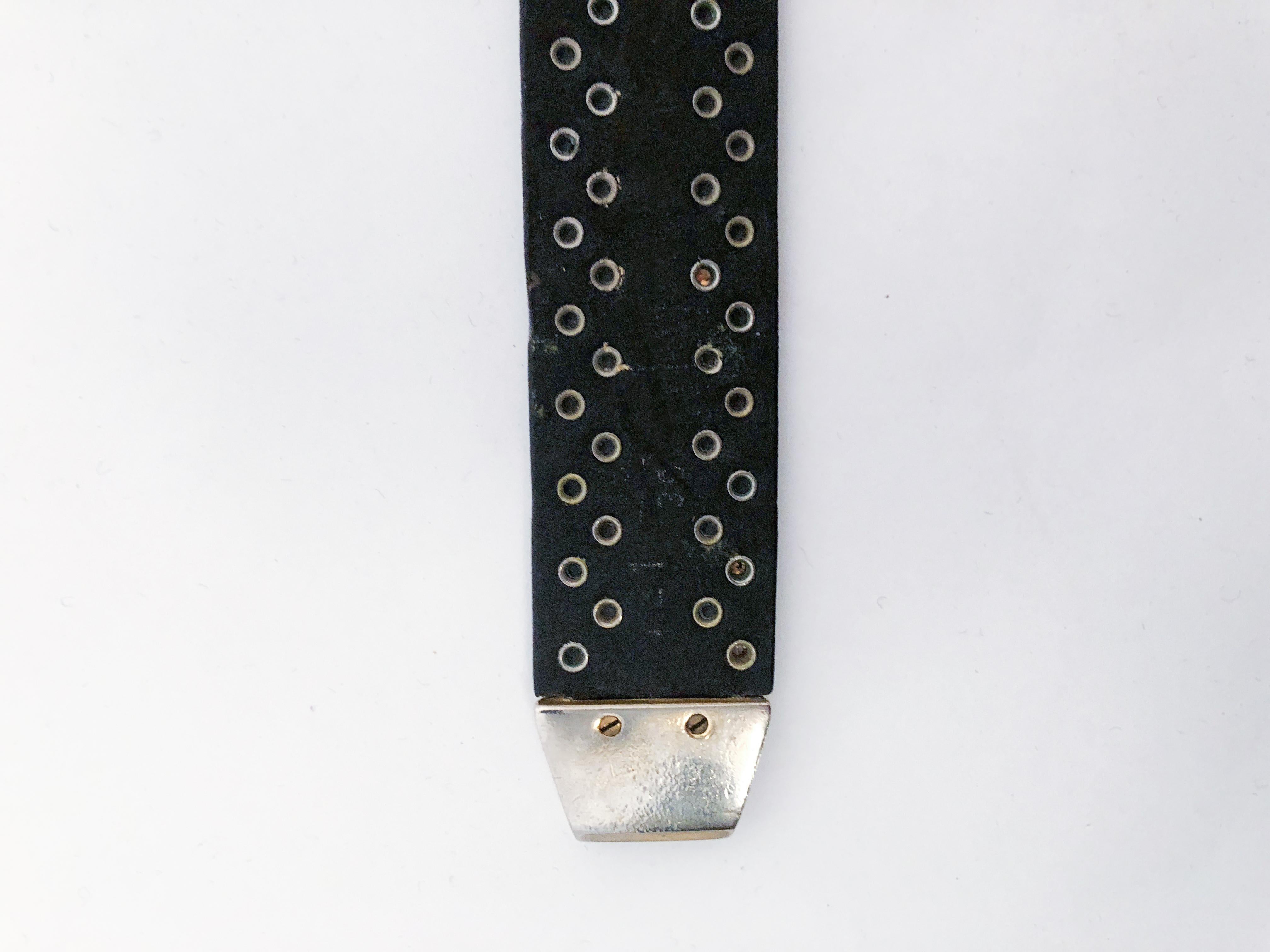 1990s Versace Leather Belt With Gold Medusa Head Studs In Good Condition In San Francisco, CA