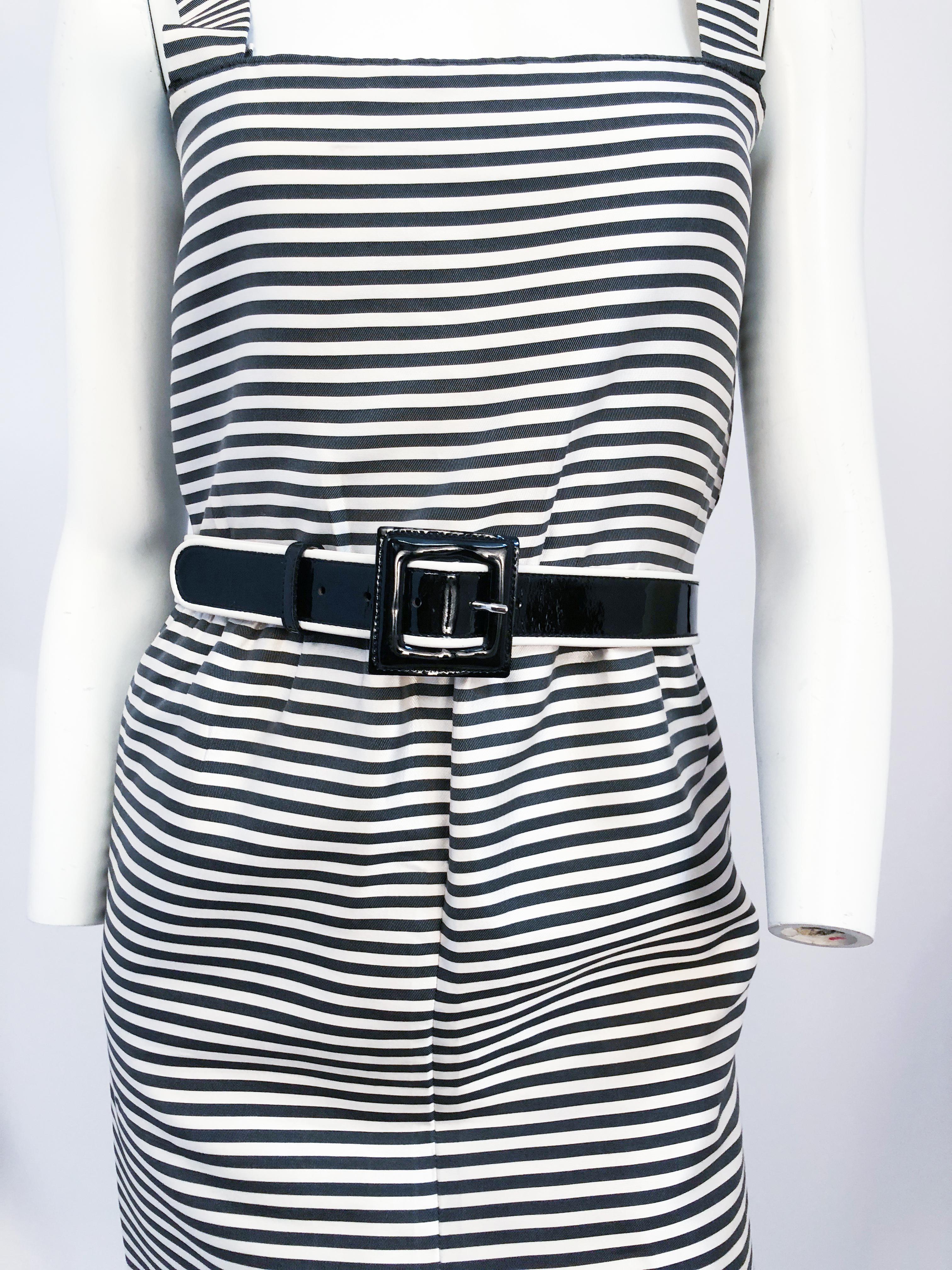 Vestido de día de seda Oscar De La Renta de los años 90 Gris en venta