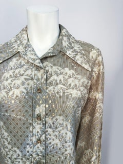 1970s I. Magnin Printed Shirt