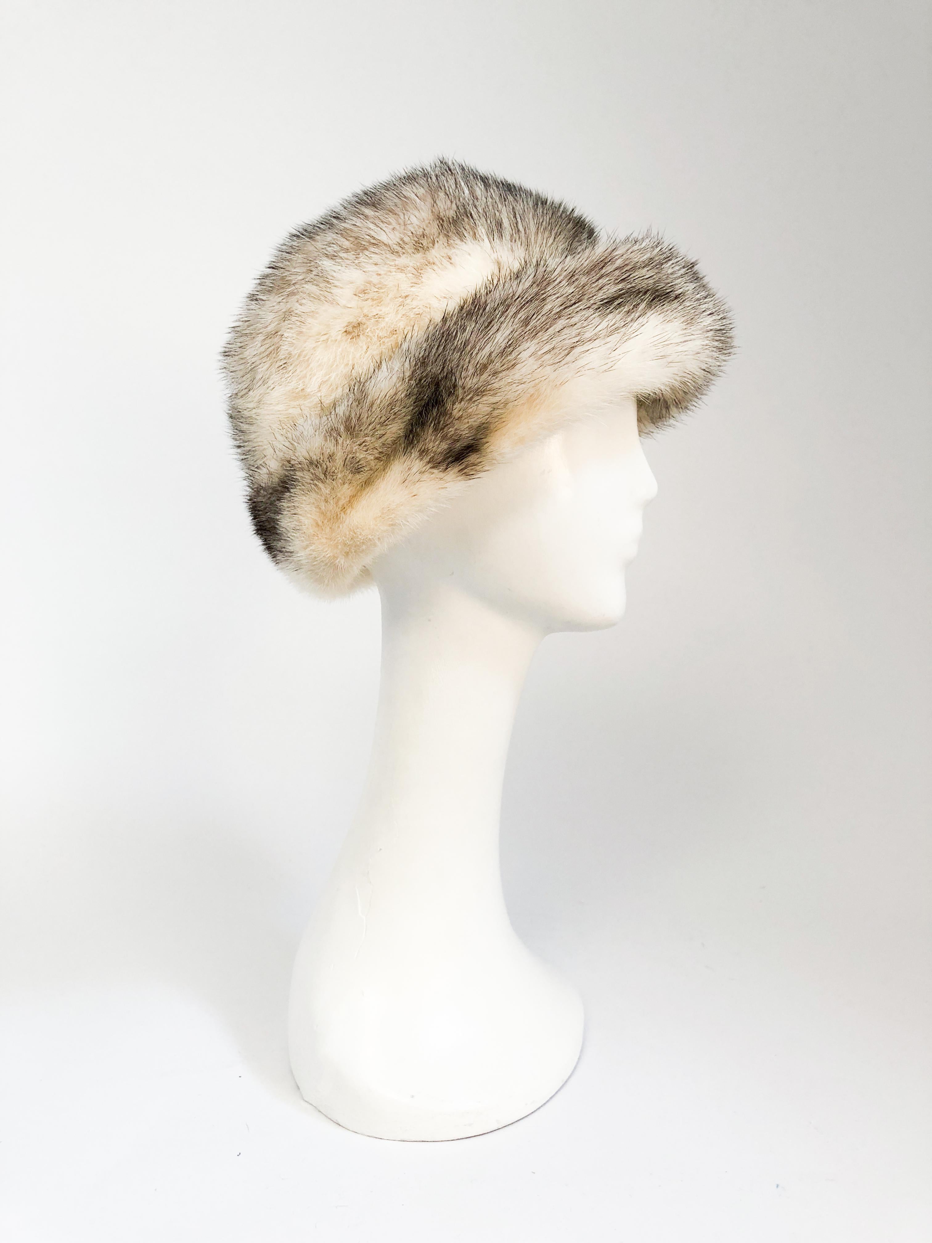 Beige 1960s Mink I. Magnin Hat