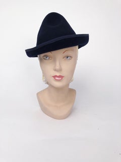 1930s Navy Felt Cone Hat