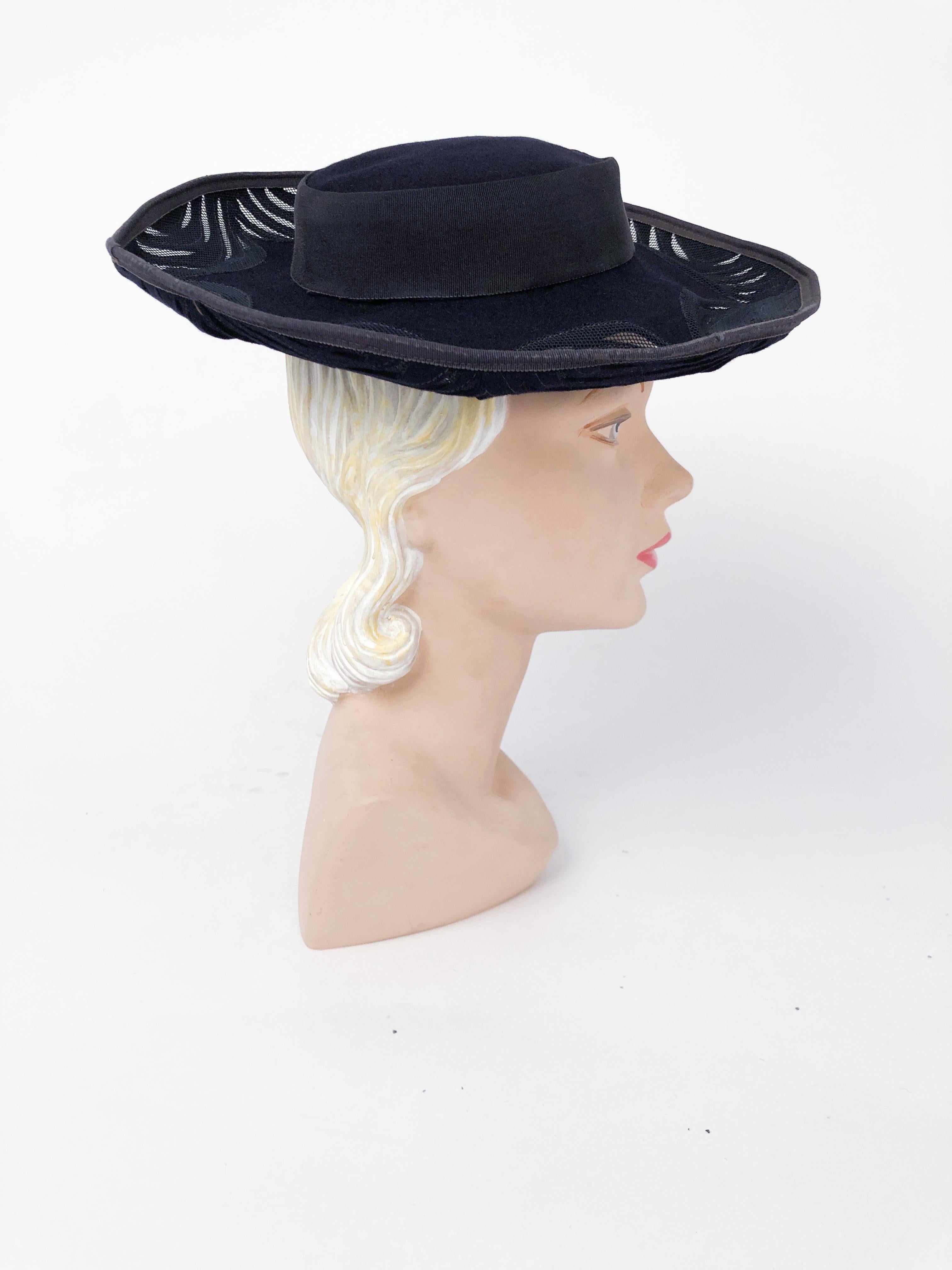 1940s felt hat