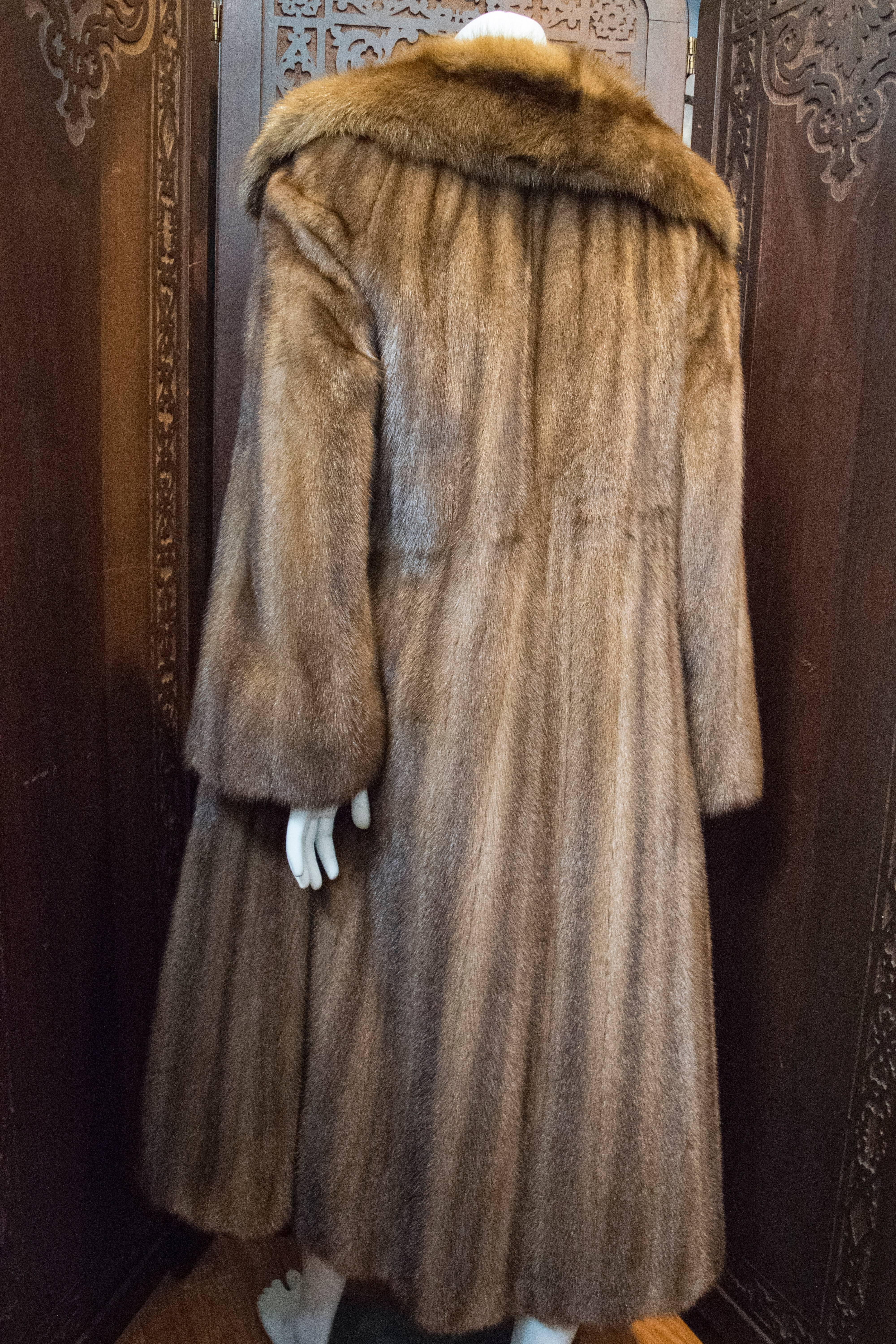 Mink and Sable Trimmed Fur Coat 2