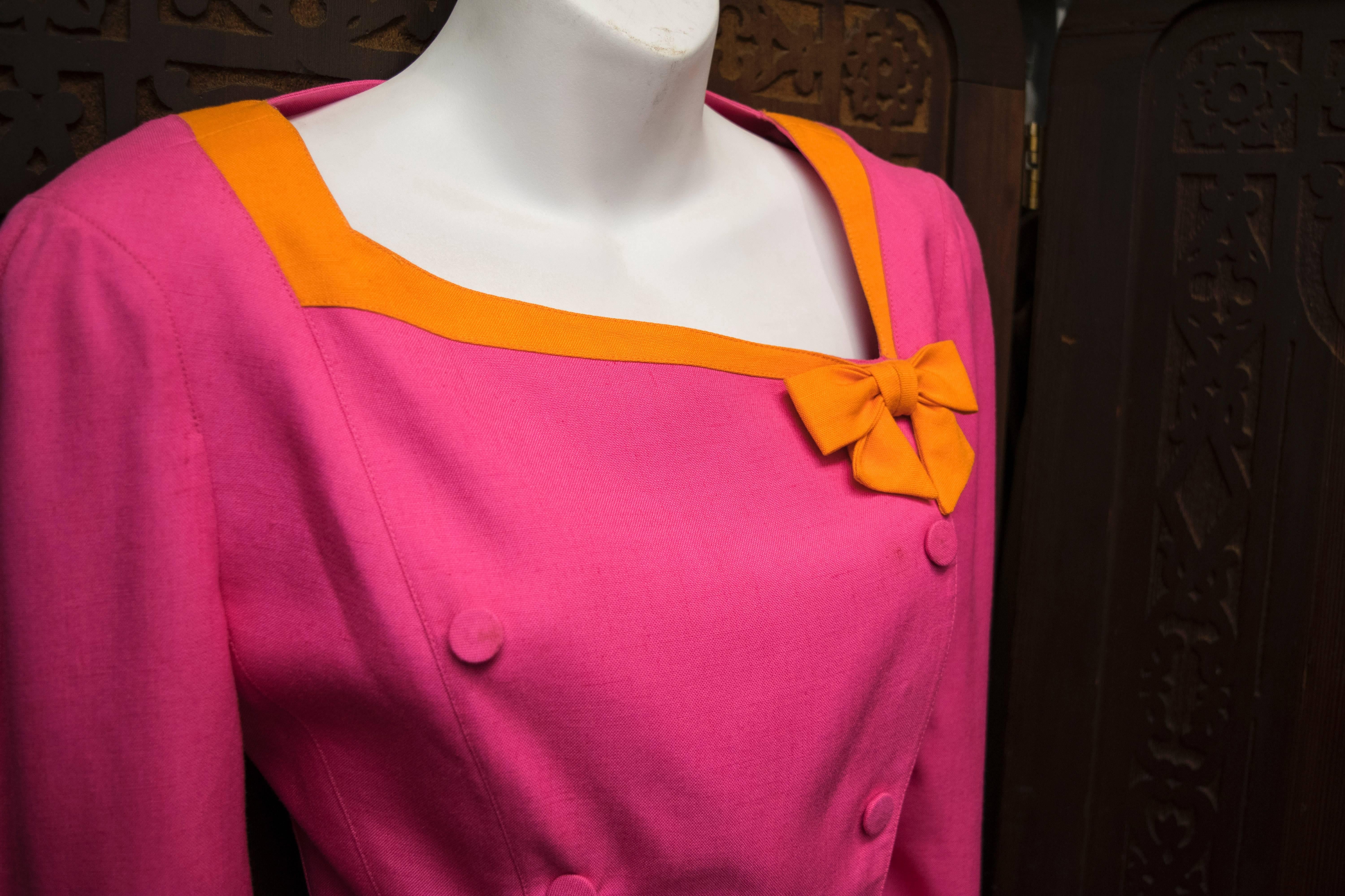 Women's 1980s Thierry Mugler Two Piece Pink Suit