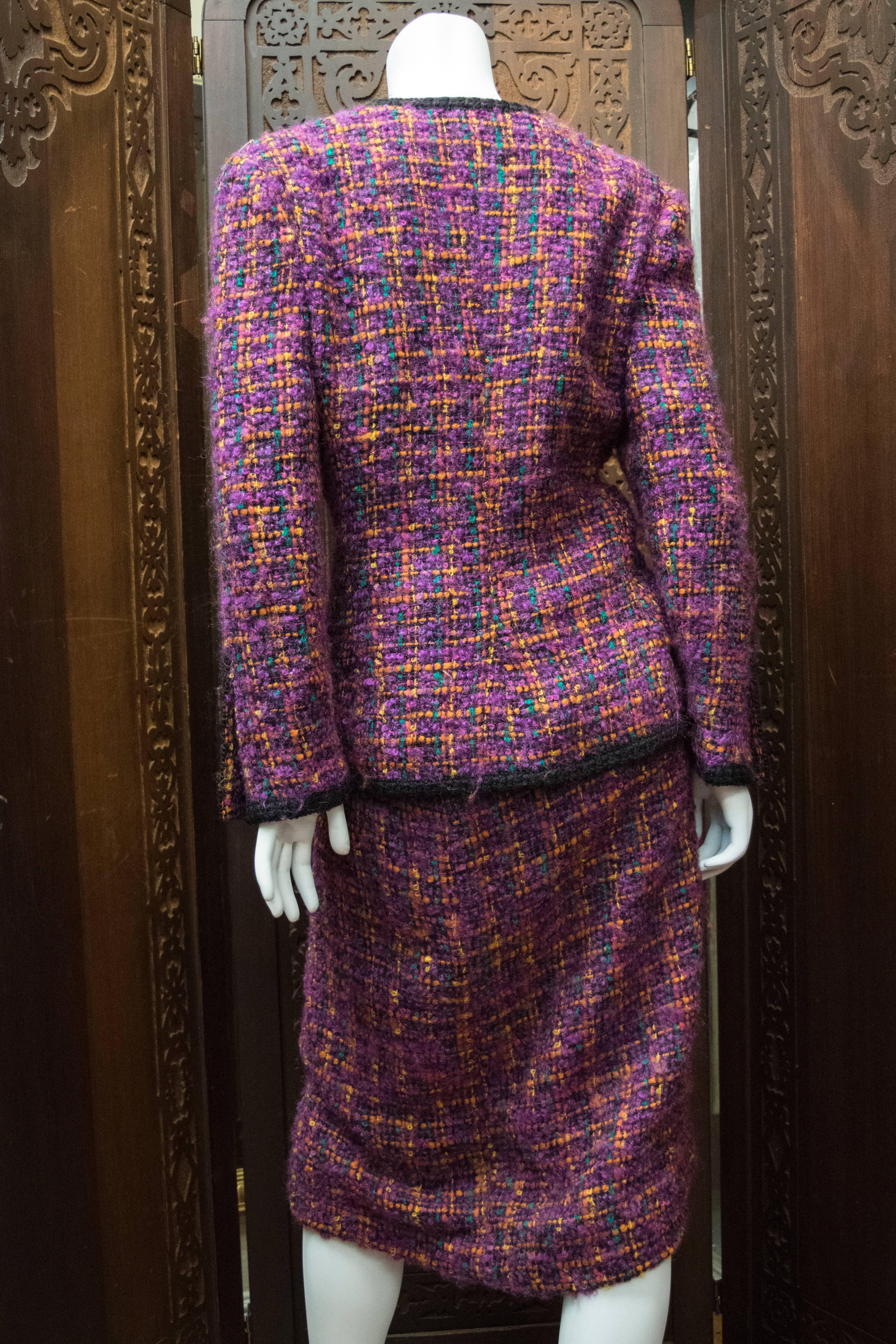 1980er Chanel Zweiteiliger Strickanzug Damen