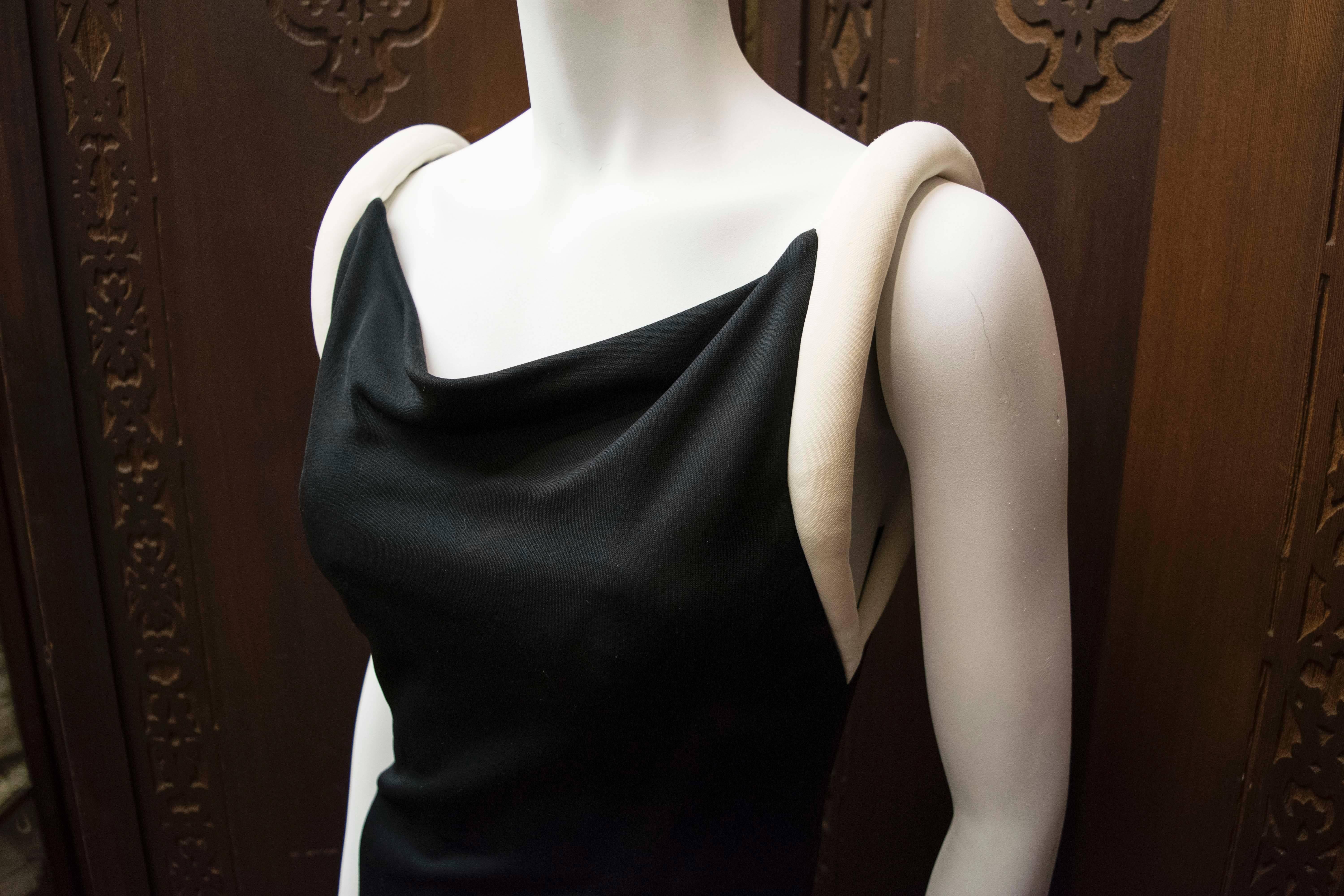 1980s Giani Versace Couture Black Cocktail Dress In Good Condition In San Francisco, CA