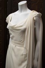 1930's Ivory Silk Chiffon Grecian Dress