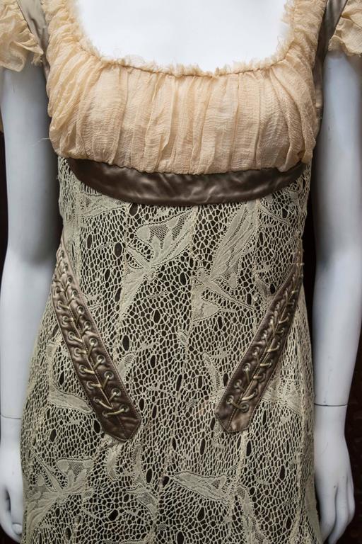 2002 Alexander McQueen 'Milkmaid' Corset Cocktail Dress In Good Condition In San Francisco, CA
