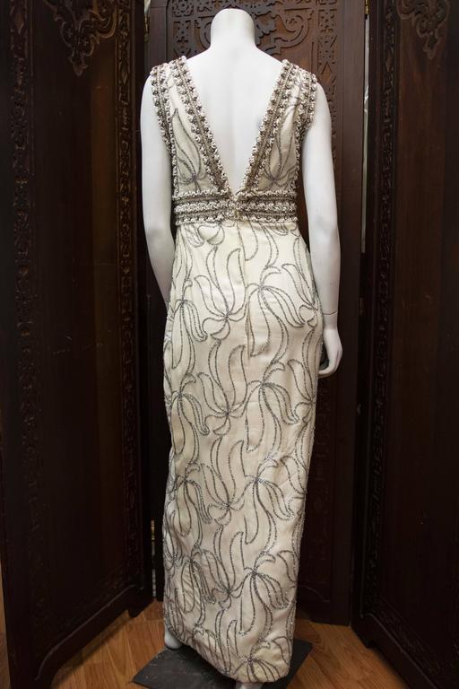 1970s Rhinestone Evening Gown at 1stDibs