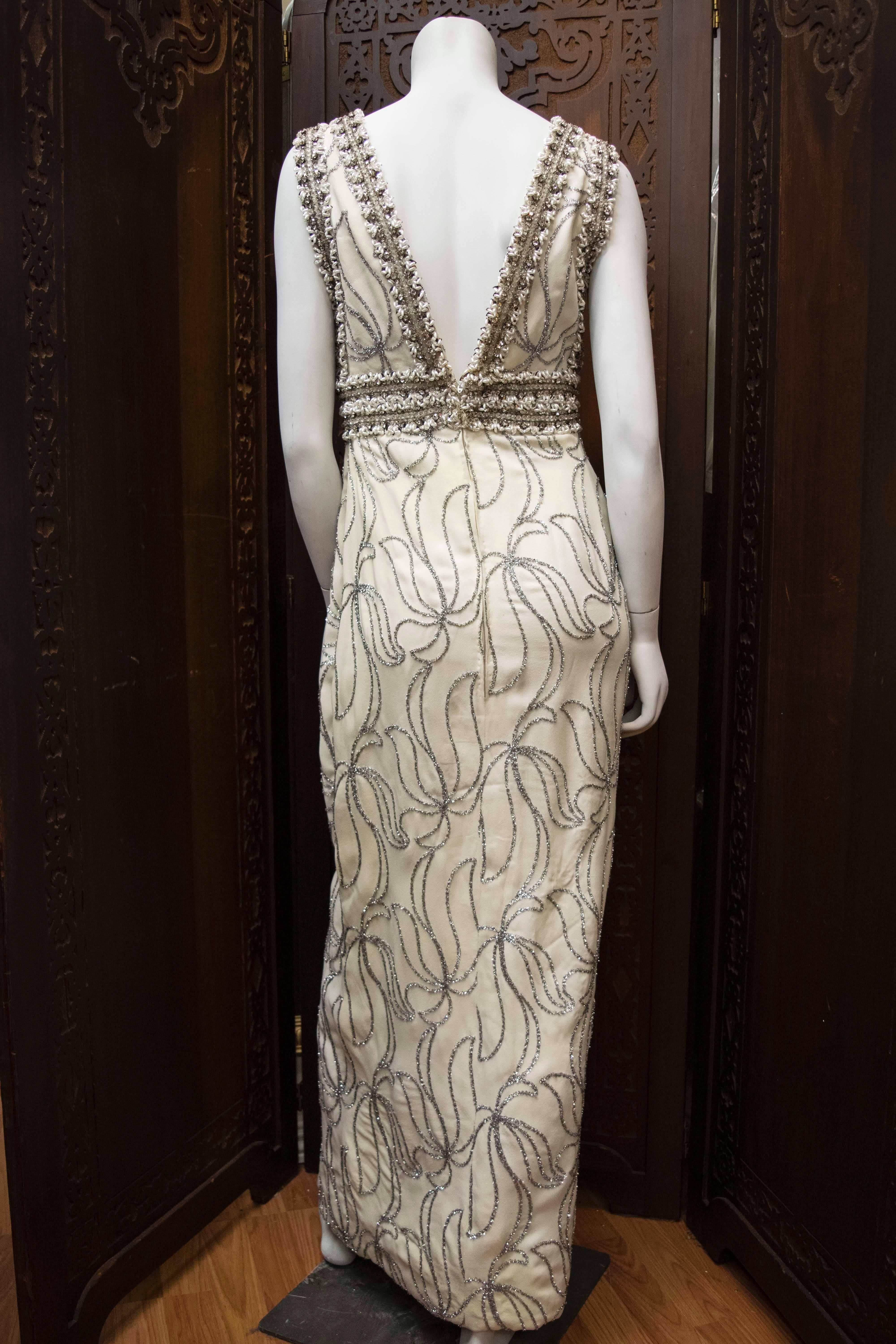 1970s Rhinestone Evening Gown 2