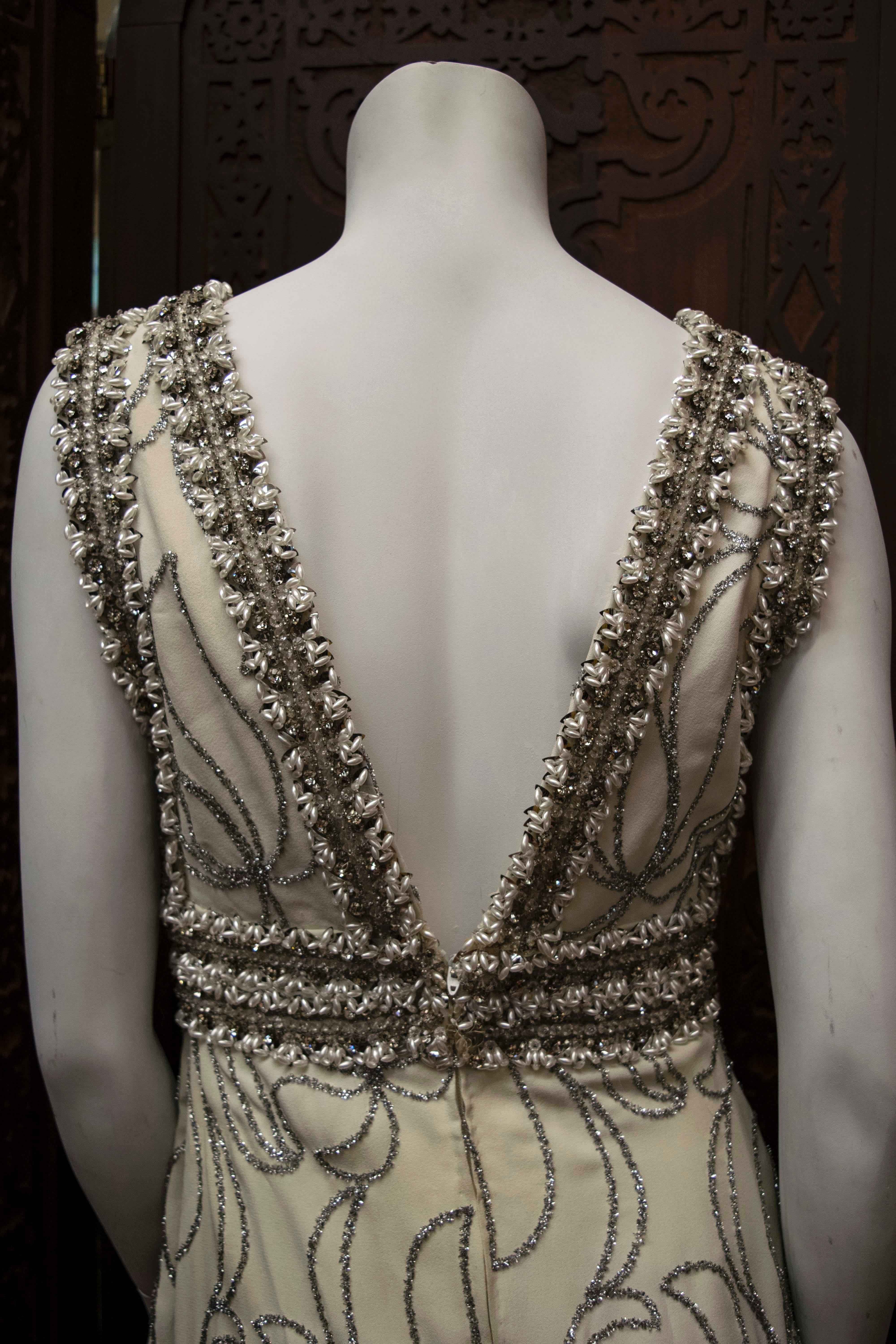 1970s Rhinestone Evening Gown 3