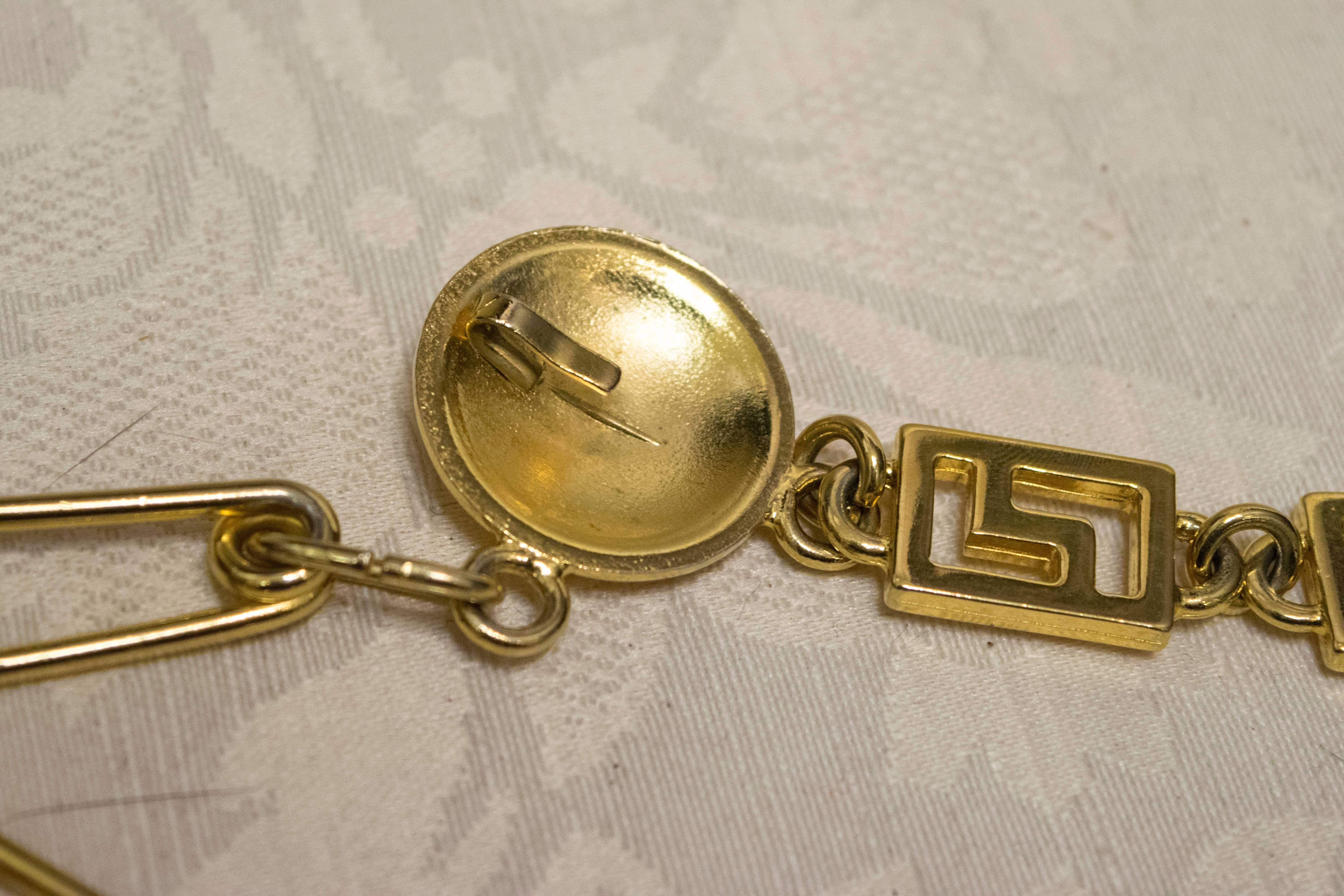 versace gold belt chain
