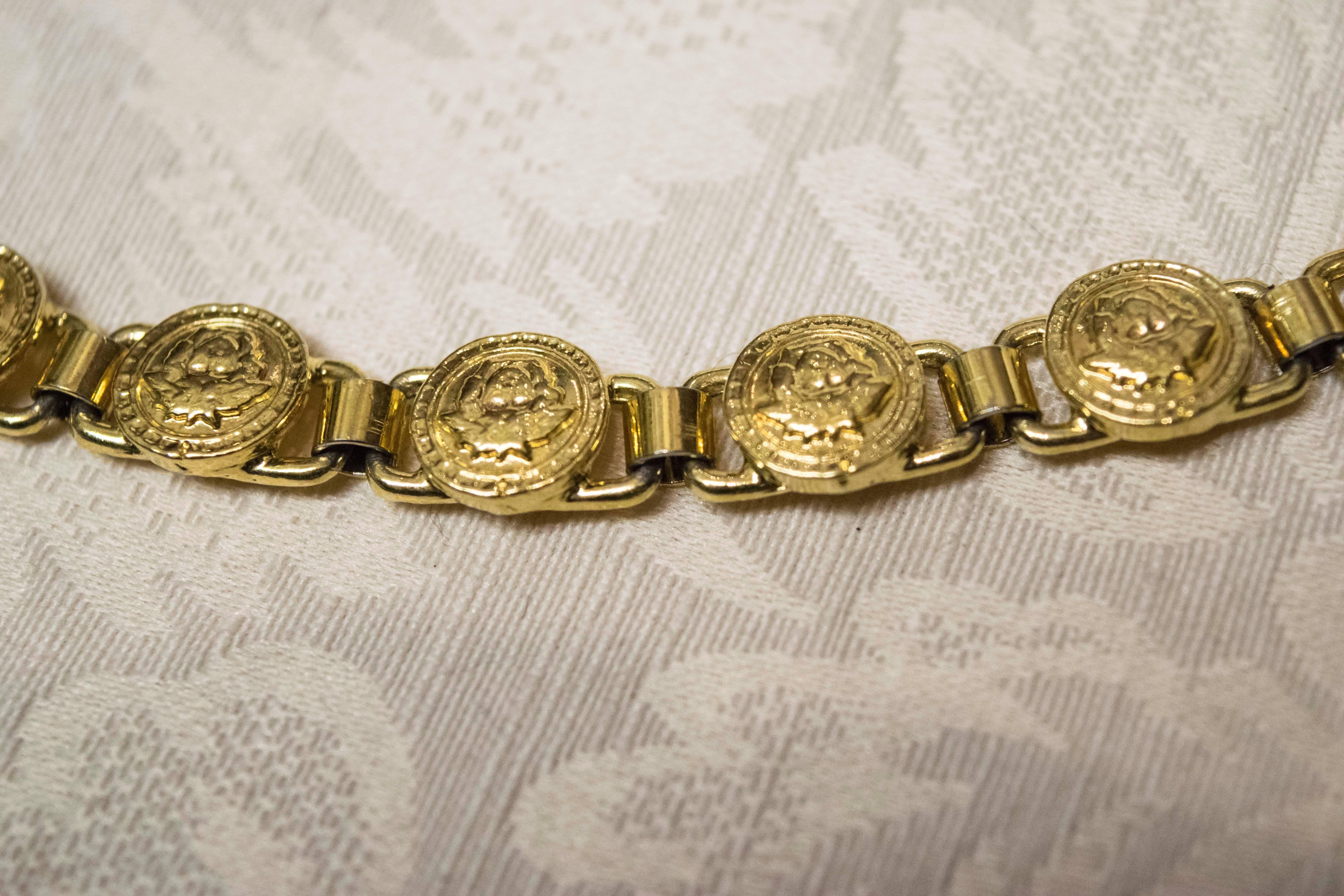 vintage versace chain belt