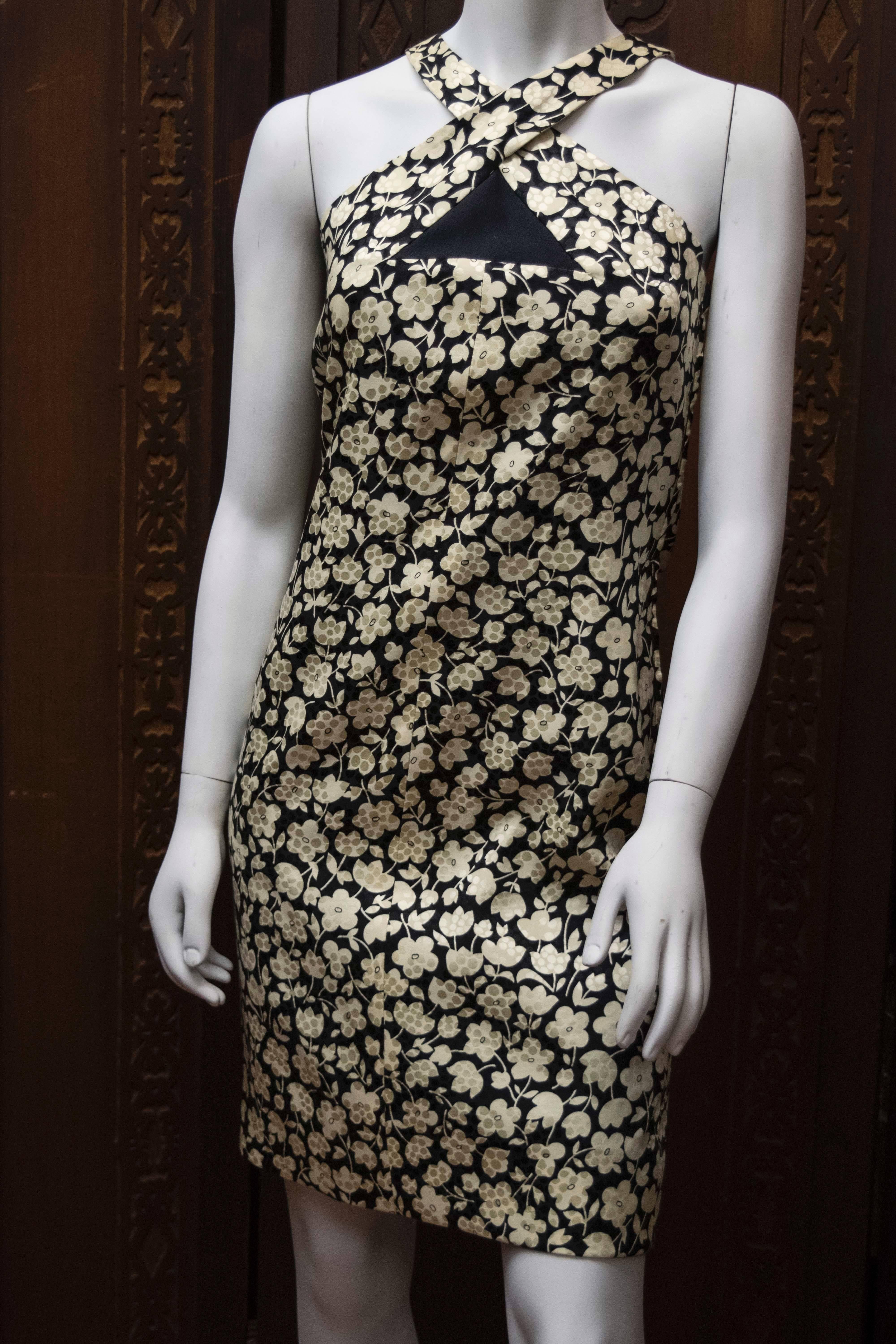 1980s Valentino Floral Dress and Jacket For Sale 2