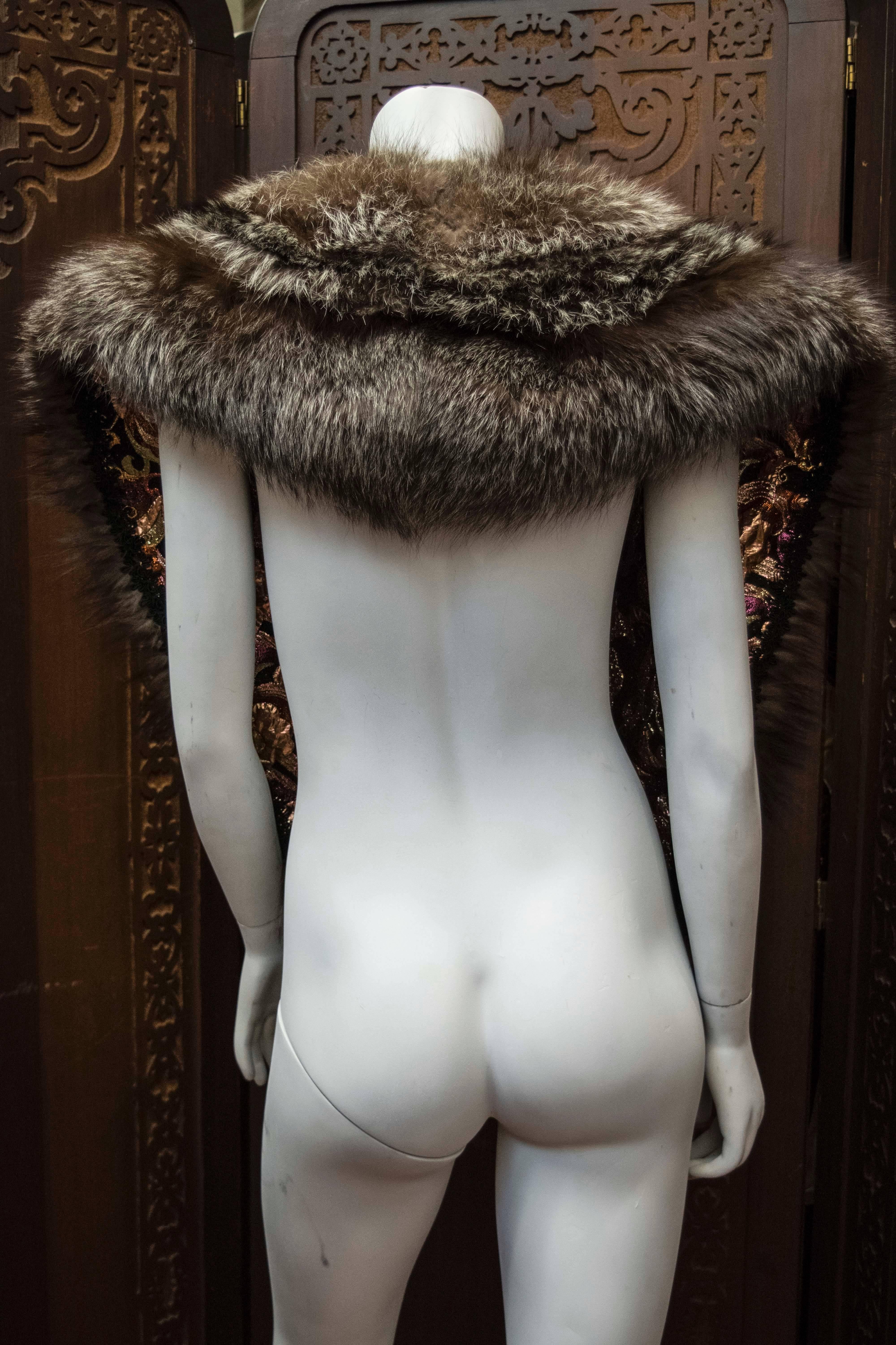 Women's Silver Fox Fur Wrap