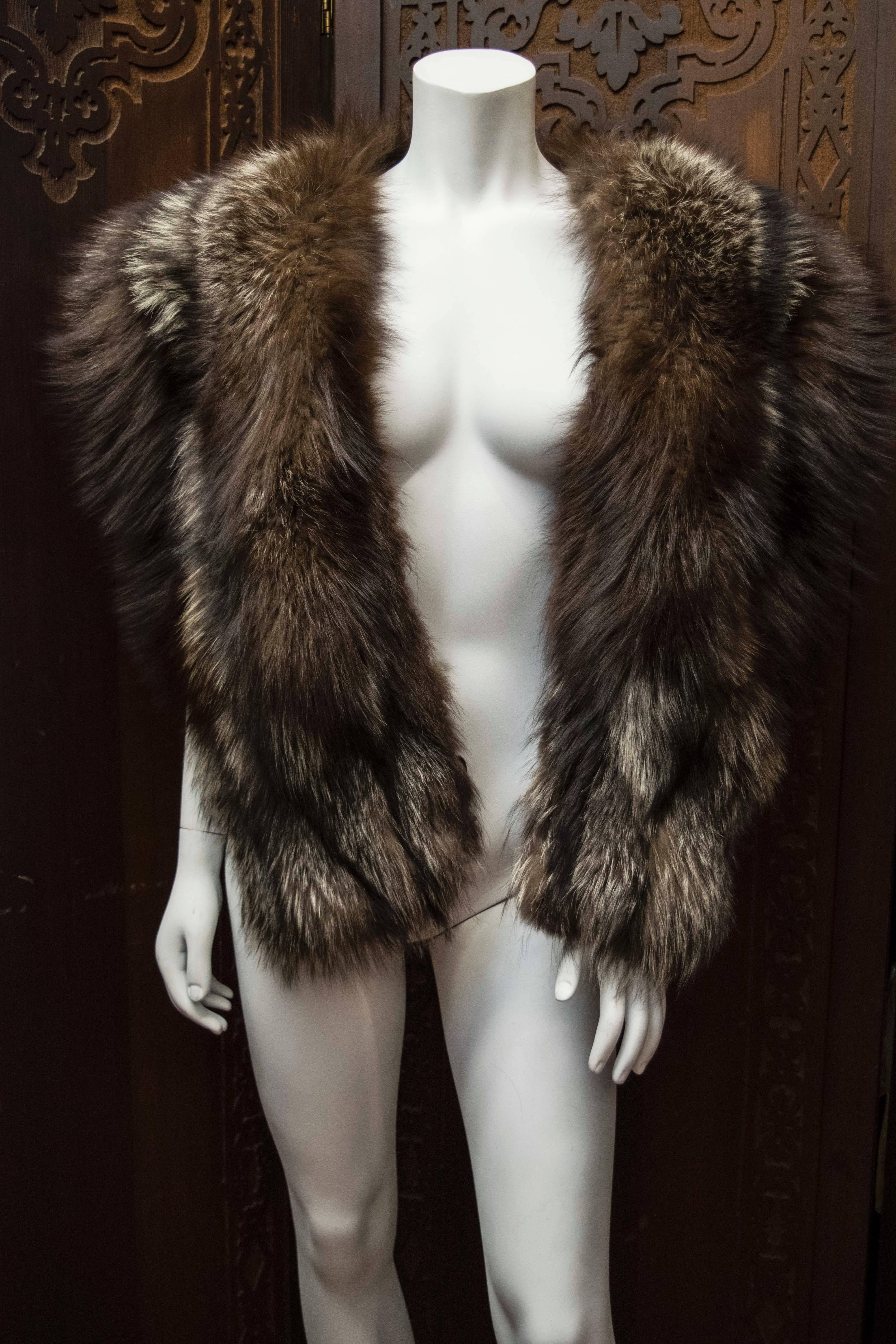 Silver Fox Fur Wrap 1