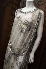1920s Silver Lace Sequinned Dress