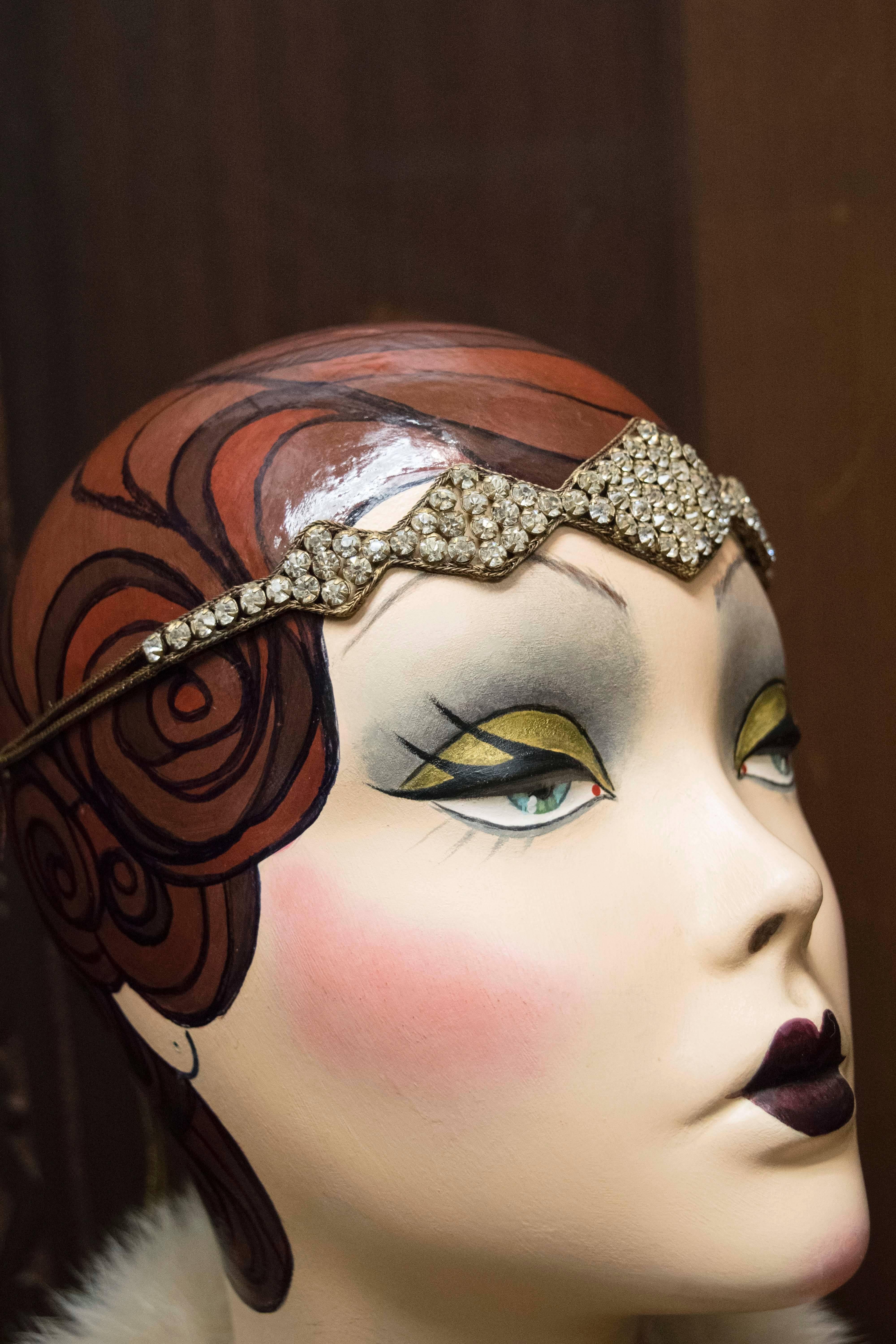 Beige 1920s Swarovski Crystal Headband